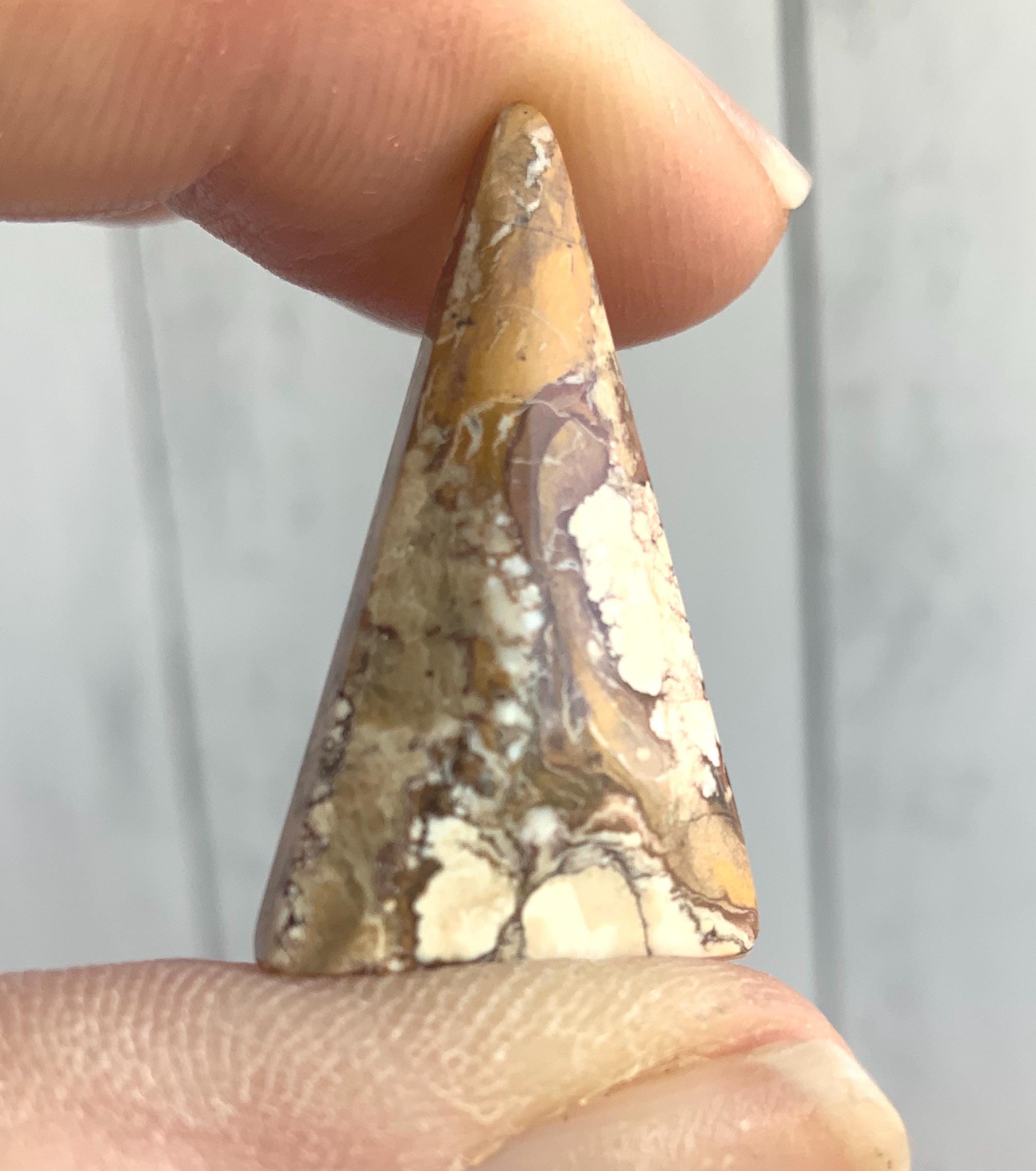 Wild Horse Magnesite Faceted Triangle Cabochon