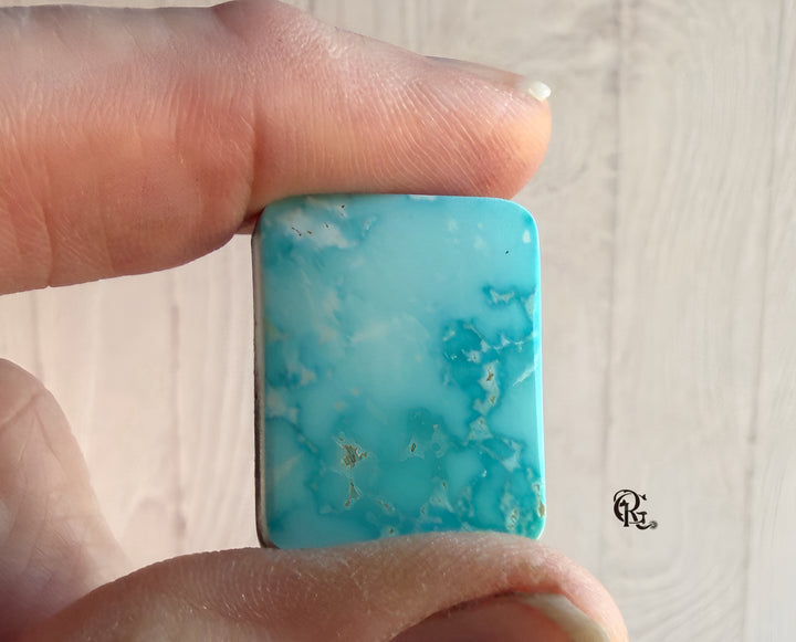 Natural Blue Gem Turquoise Rectangular Cabochon-Nevada Gemstone