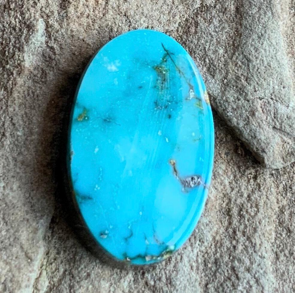 Royston Turquoise Blue Oval Cabochon #R23