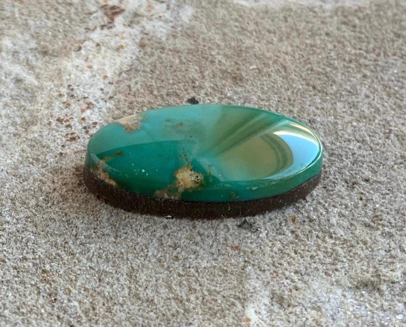 Beautiful Royston Turquoise Green Oval Cabochon