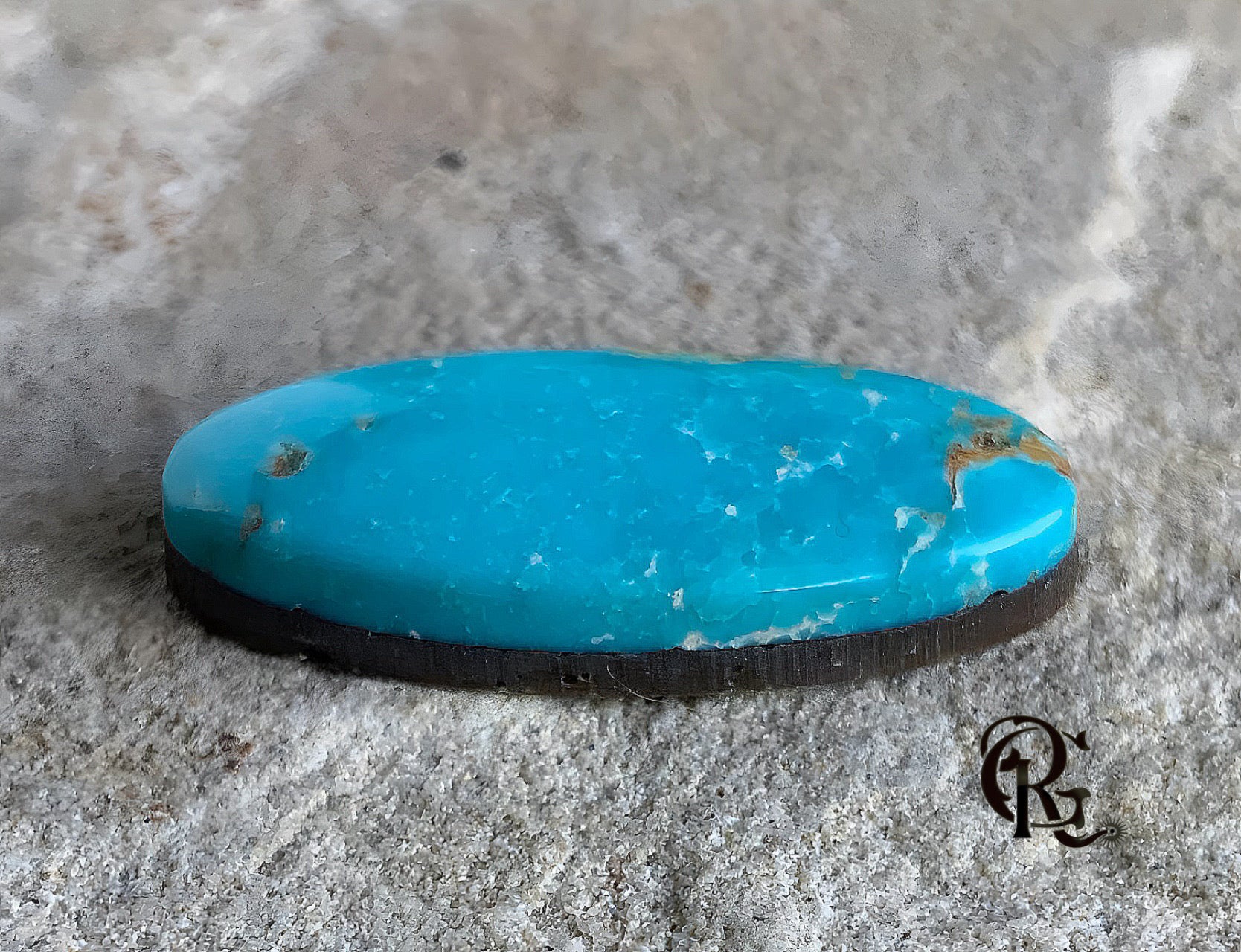 Gorgeous Blue Fox Turquoise Long Oval Cabochon
