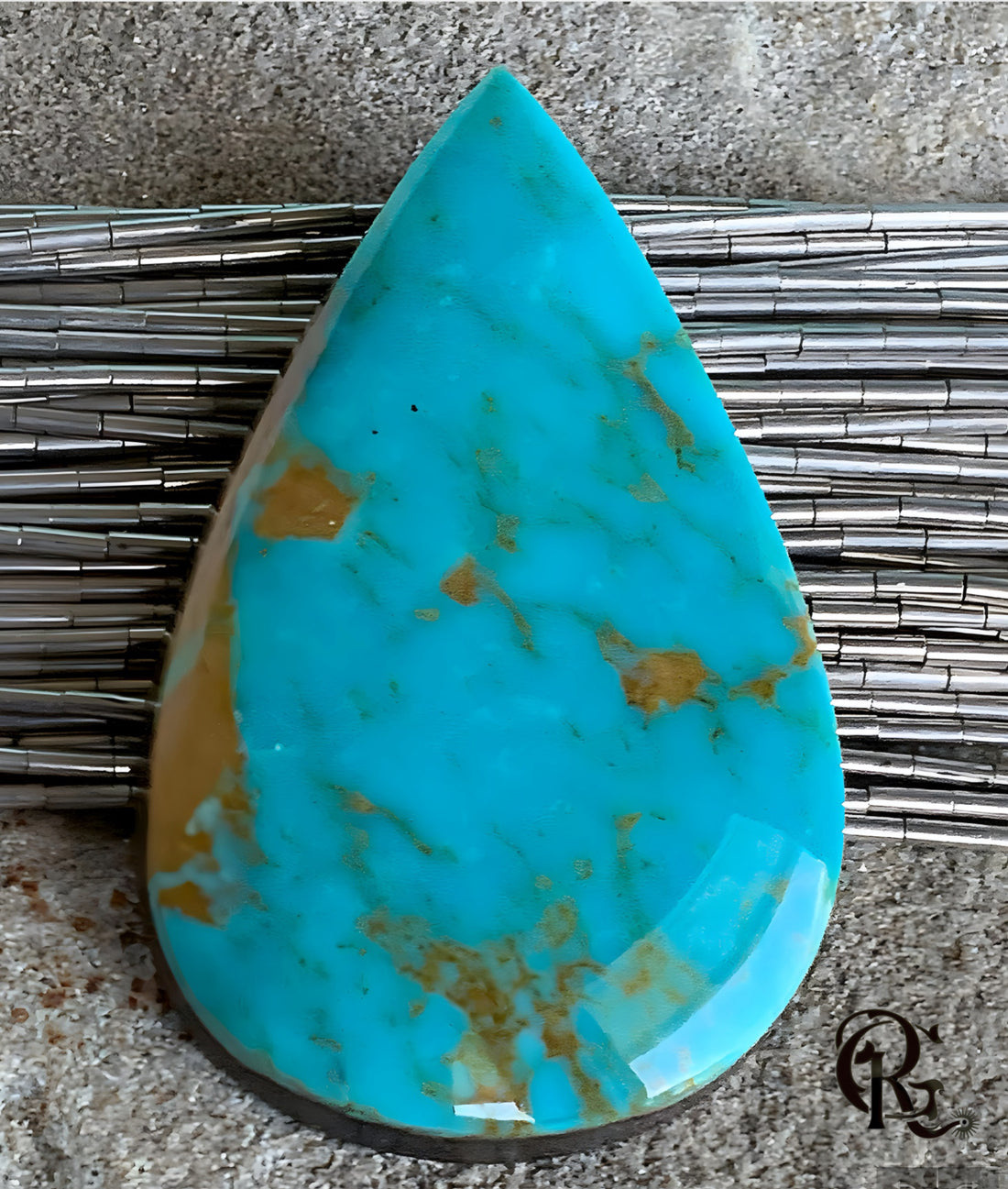 Royston Turquoise Blue Teardrop Cabochon-Nevada Gemstone