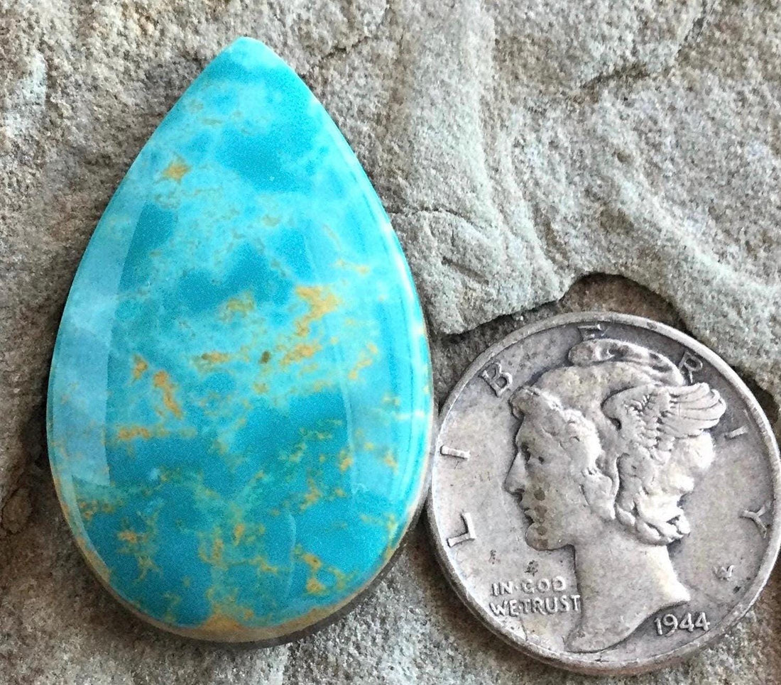 Royston Turquoise Blue Teardrop Cabochon