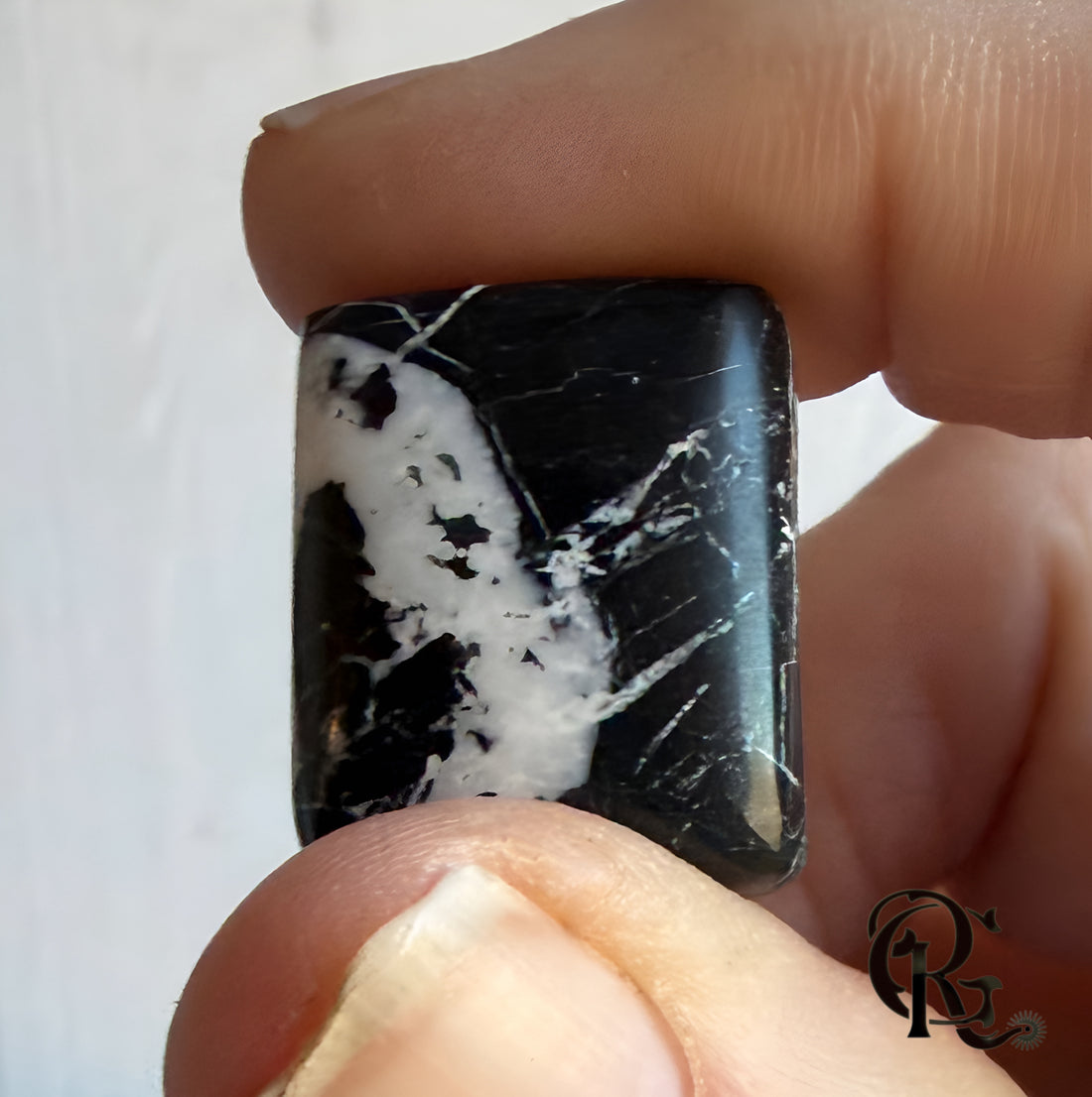 Natural White Buffalo Rectangular Cabochon