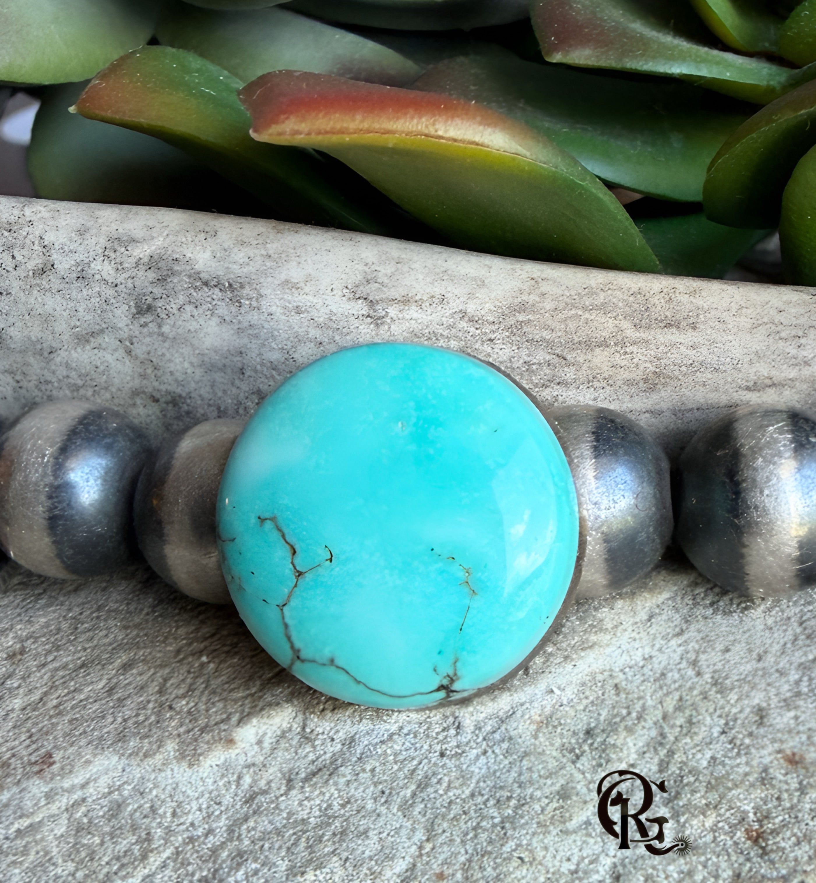 Royston Turquoise Blue Round Cabochon-Nevada Gemstone #75