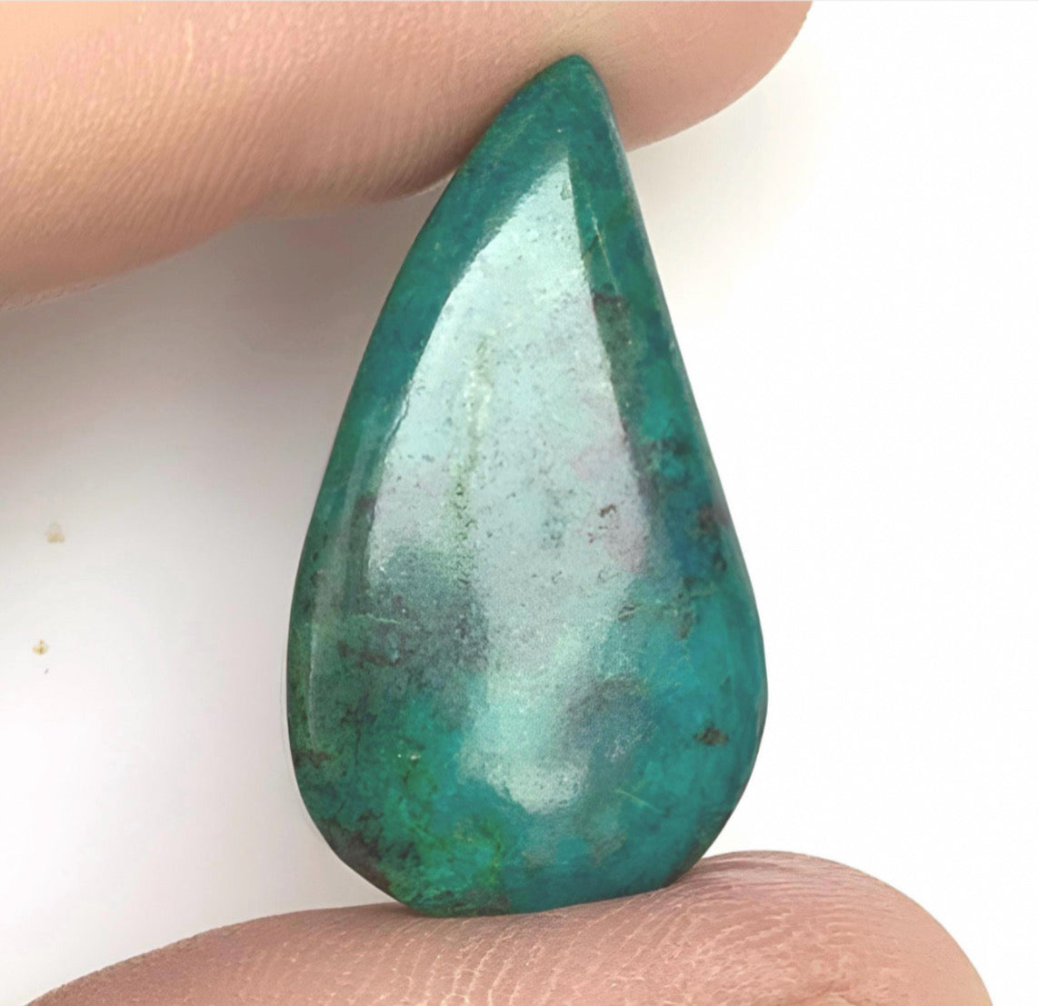 Chrysocolla Curved Teardrop Cabochon