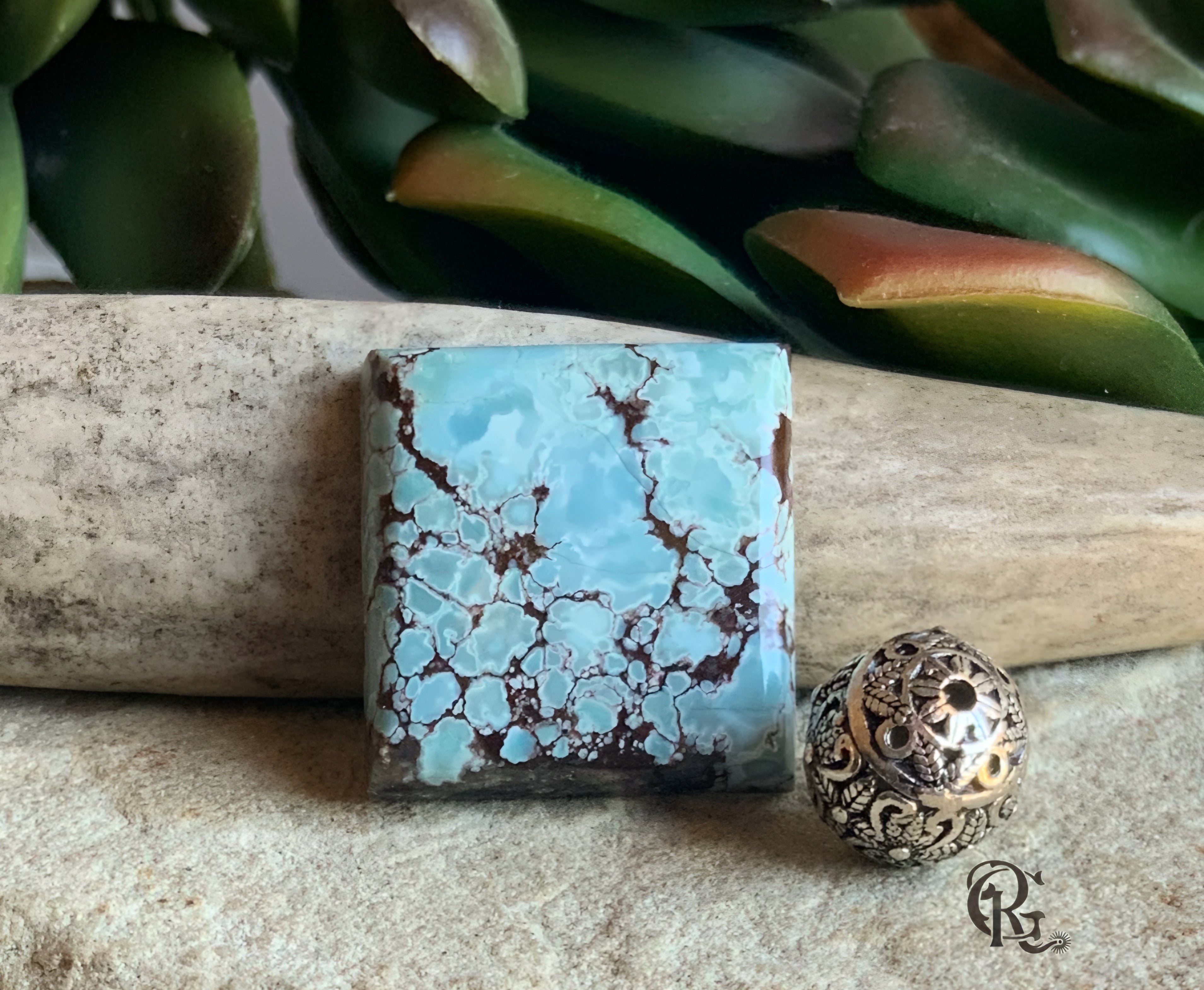 Gobi Turquoise Square Cabochon