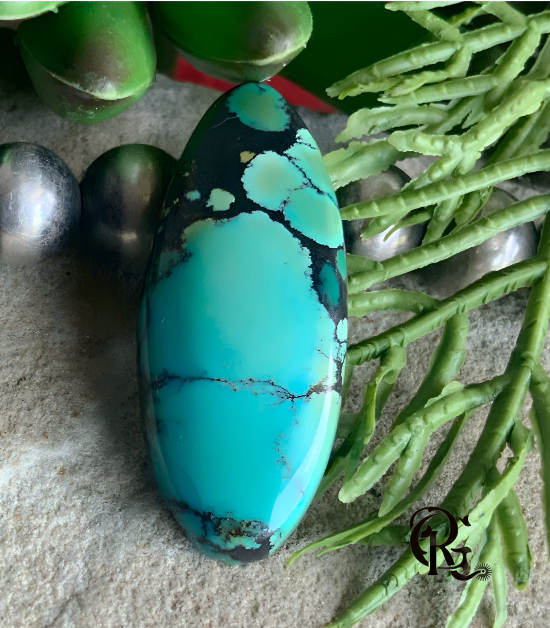 Bao Canyon Turquoise Oval Cabochon-Hubei Province Gemstone