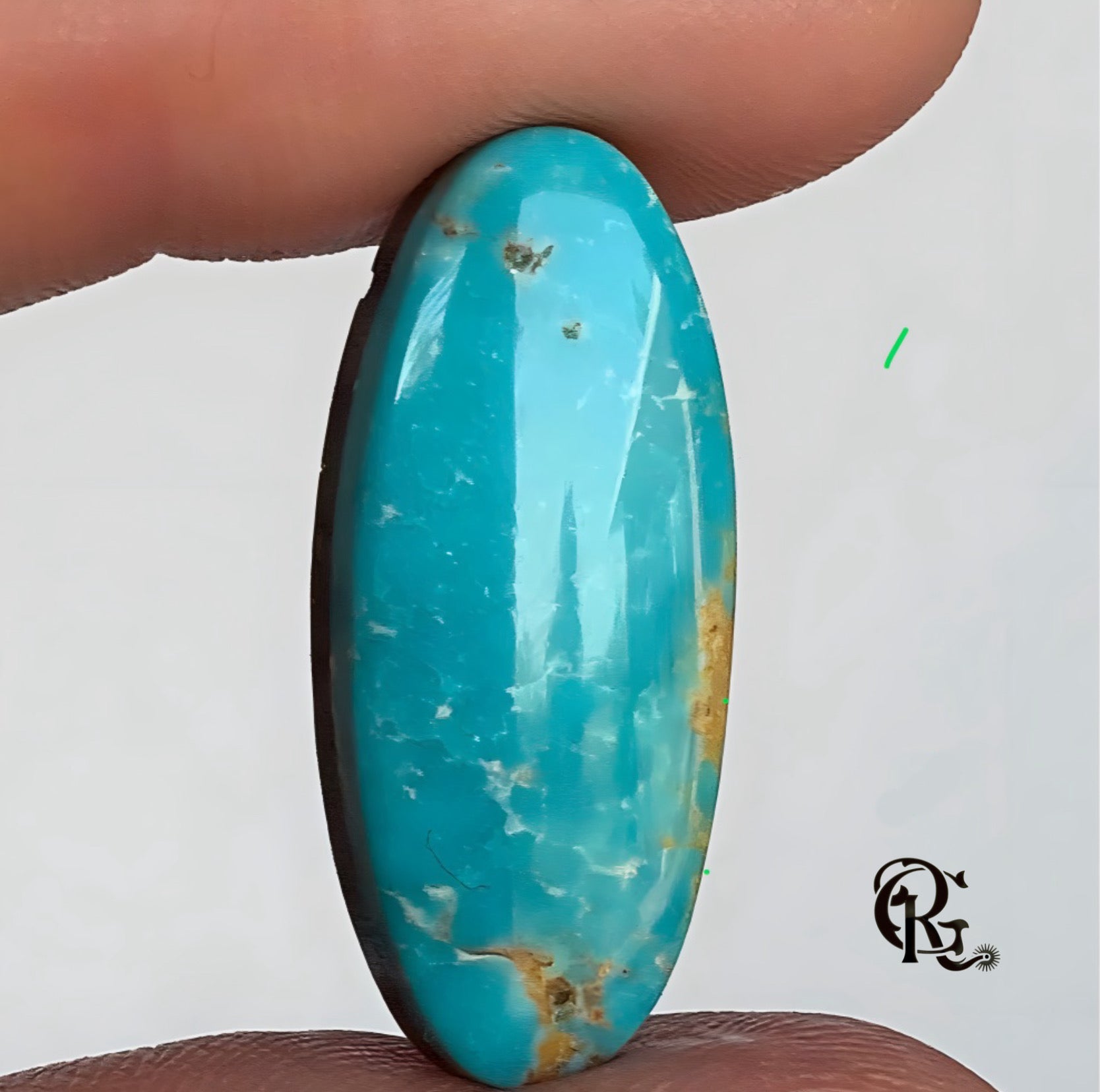 Gorgeous Blue Fox Turquoise Long Oval Cabochon