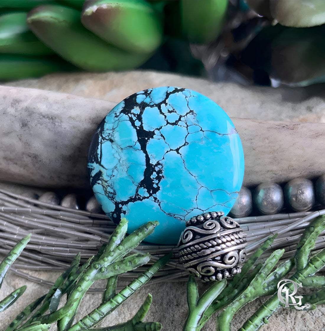 Bao Canyon Turquoise Round Cabochon-Hubei Province Gemstone