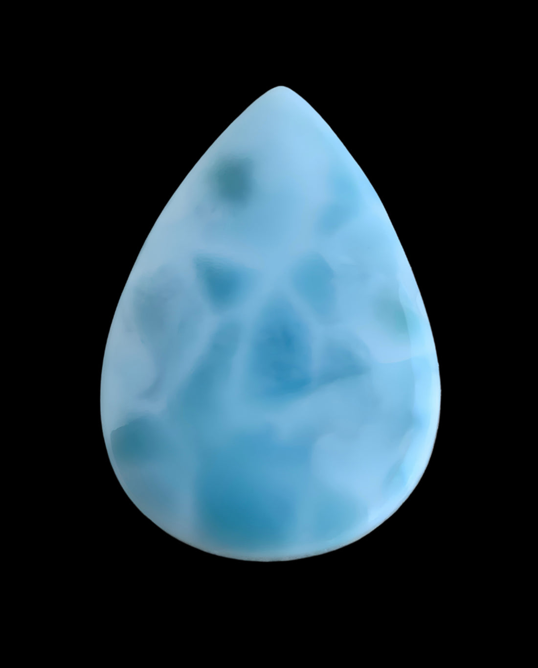 Larimar Teardrop Cabochon:Dominican Republic Gemstone