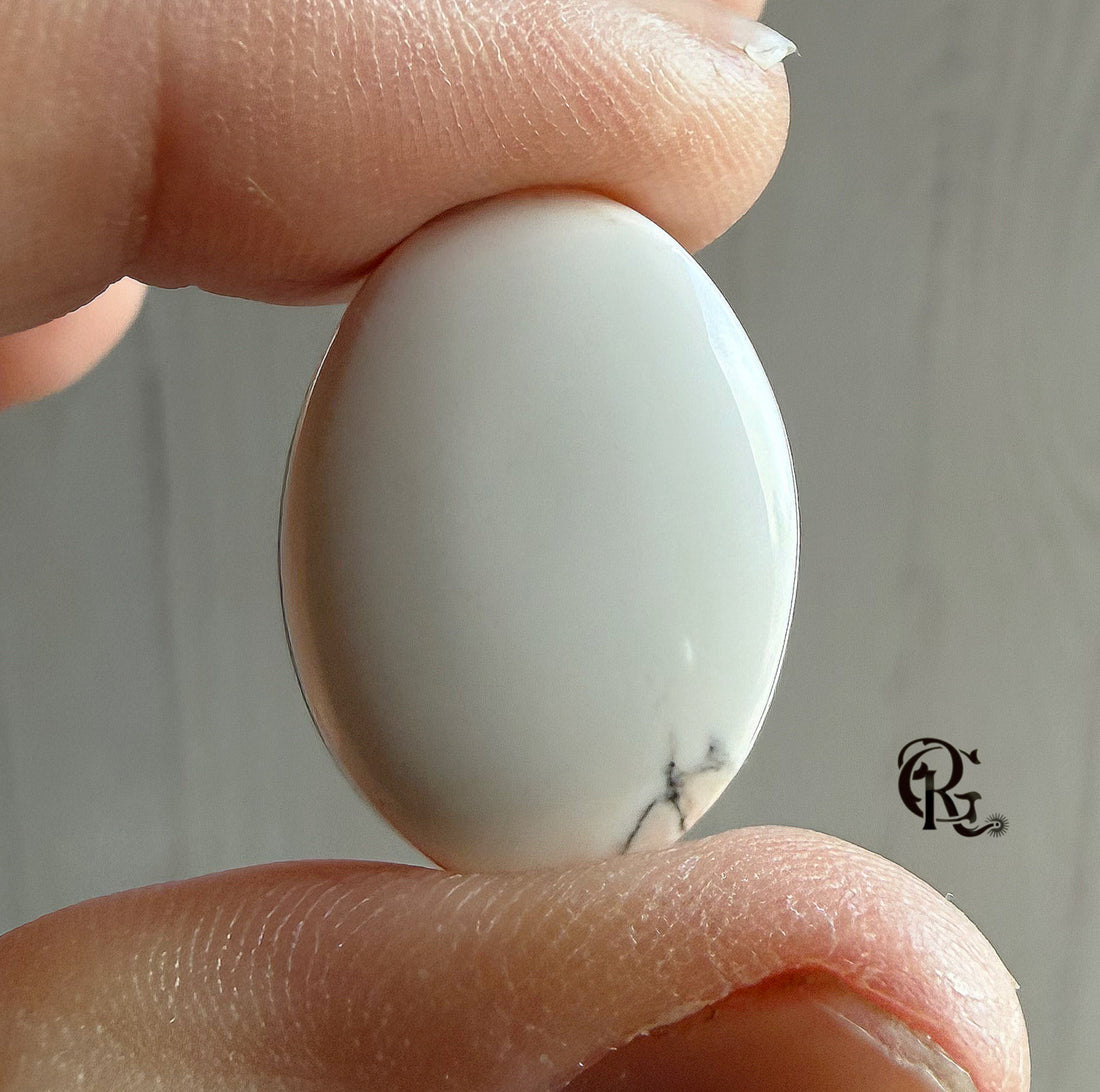 Natural White Buffalo Oval Cabochon #WB38 -Nevada Mined