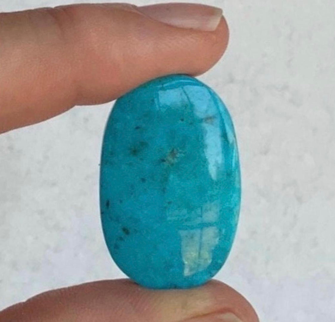 Blue Turquoise Mountain Turquoise Oval Cabochon