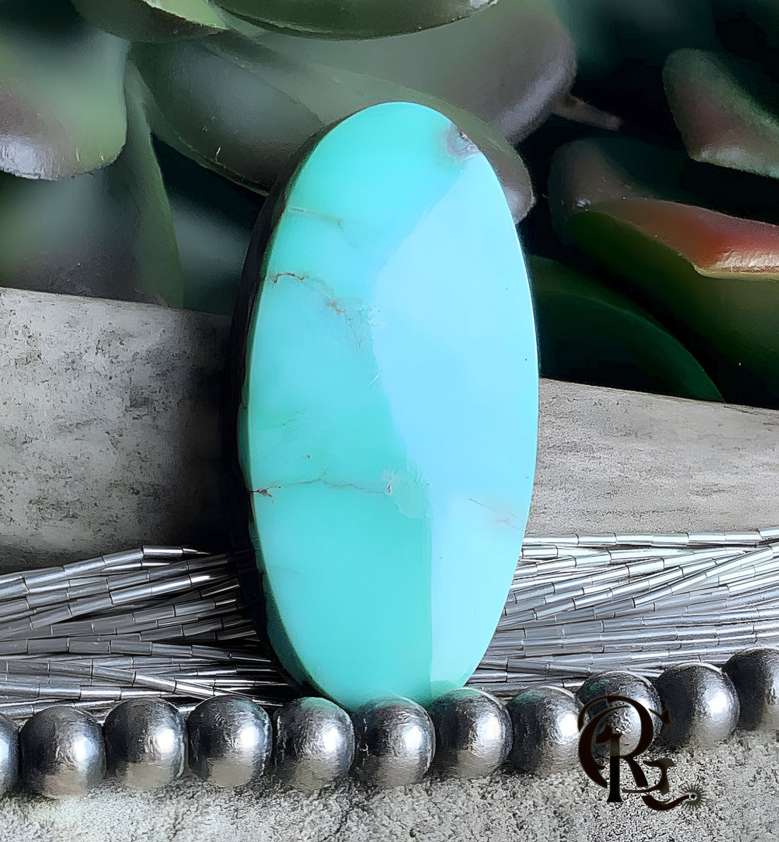 Number Eight Turquoise Oval Cabochon-Nevada Mined  Gemstone