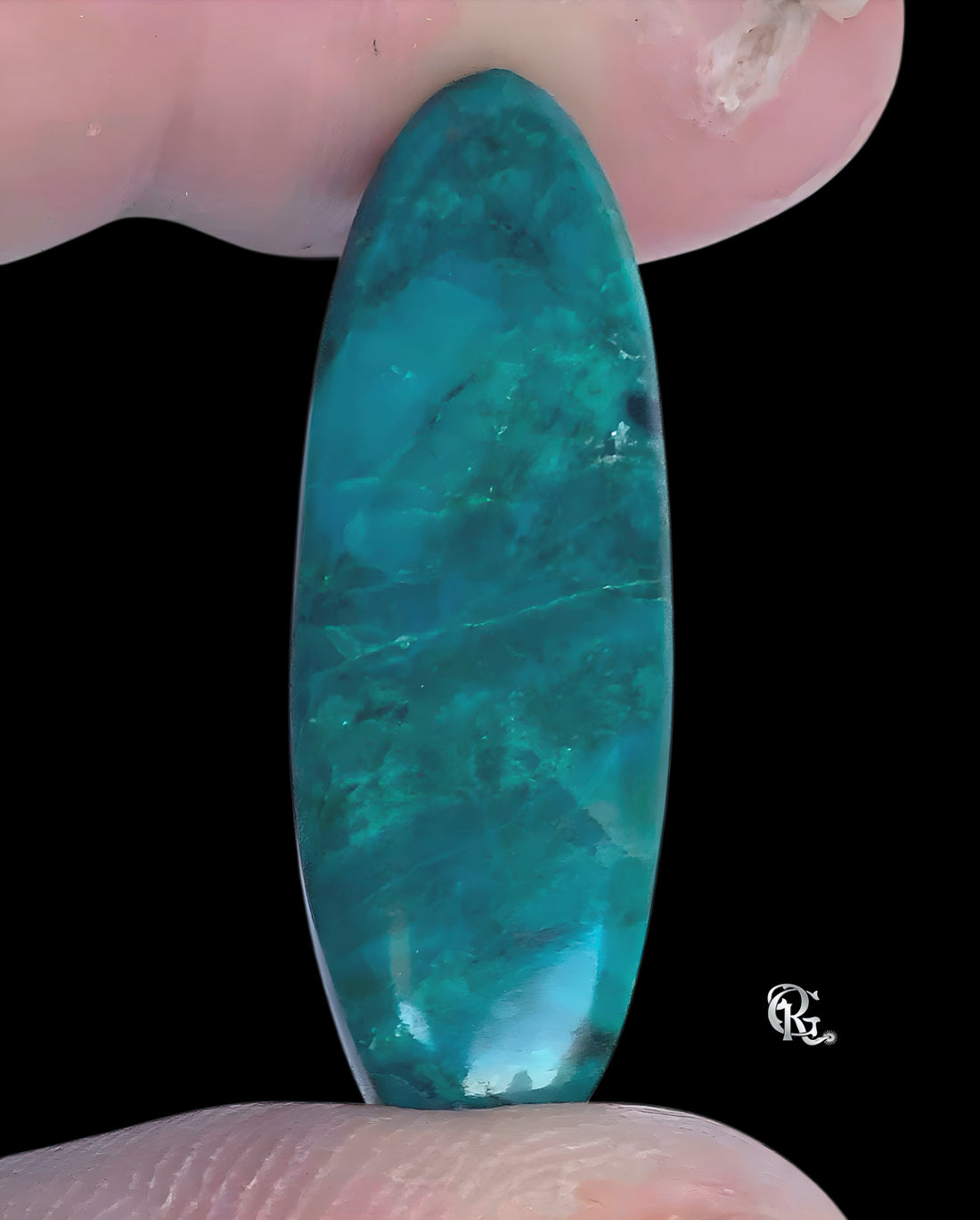 Chrysocolla Malachite Long Oval Cabochon #11