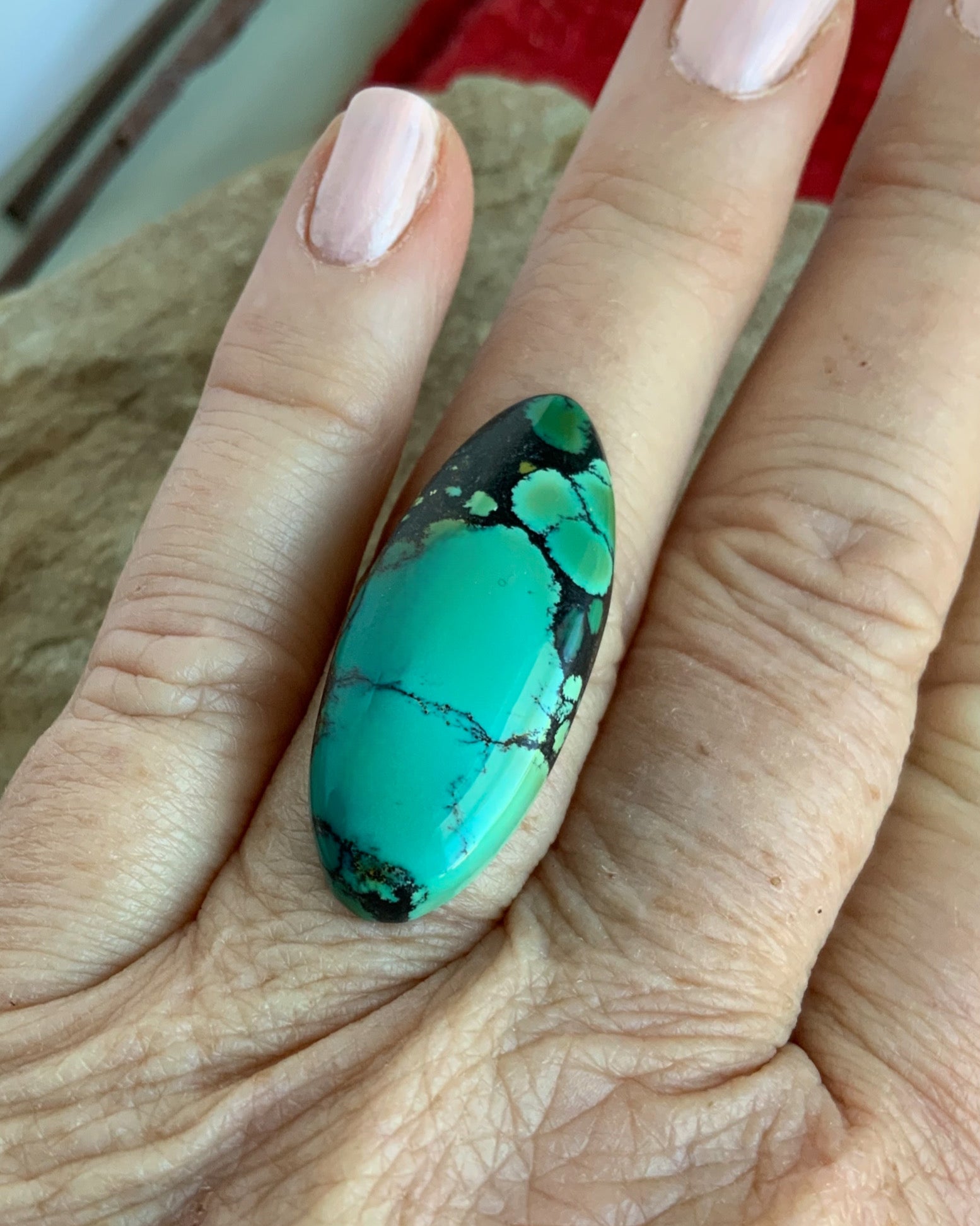 Bao Canyon Turquoise Oval Cabochon-Hubei Province Gemstone