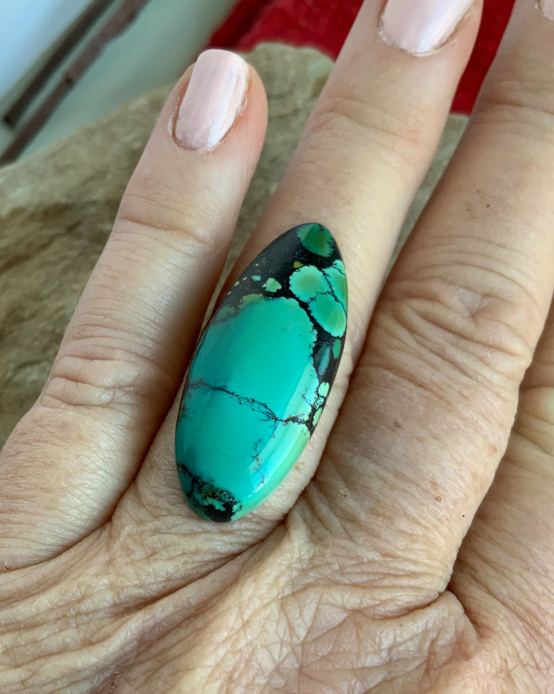Bao Canyon Turquoise Oval Cabochon-Hubei Province Gemstone