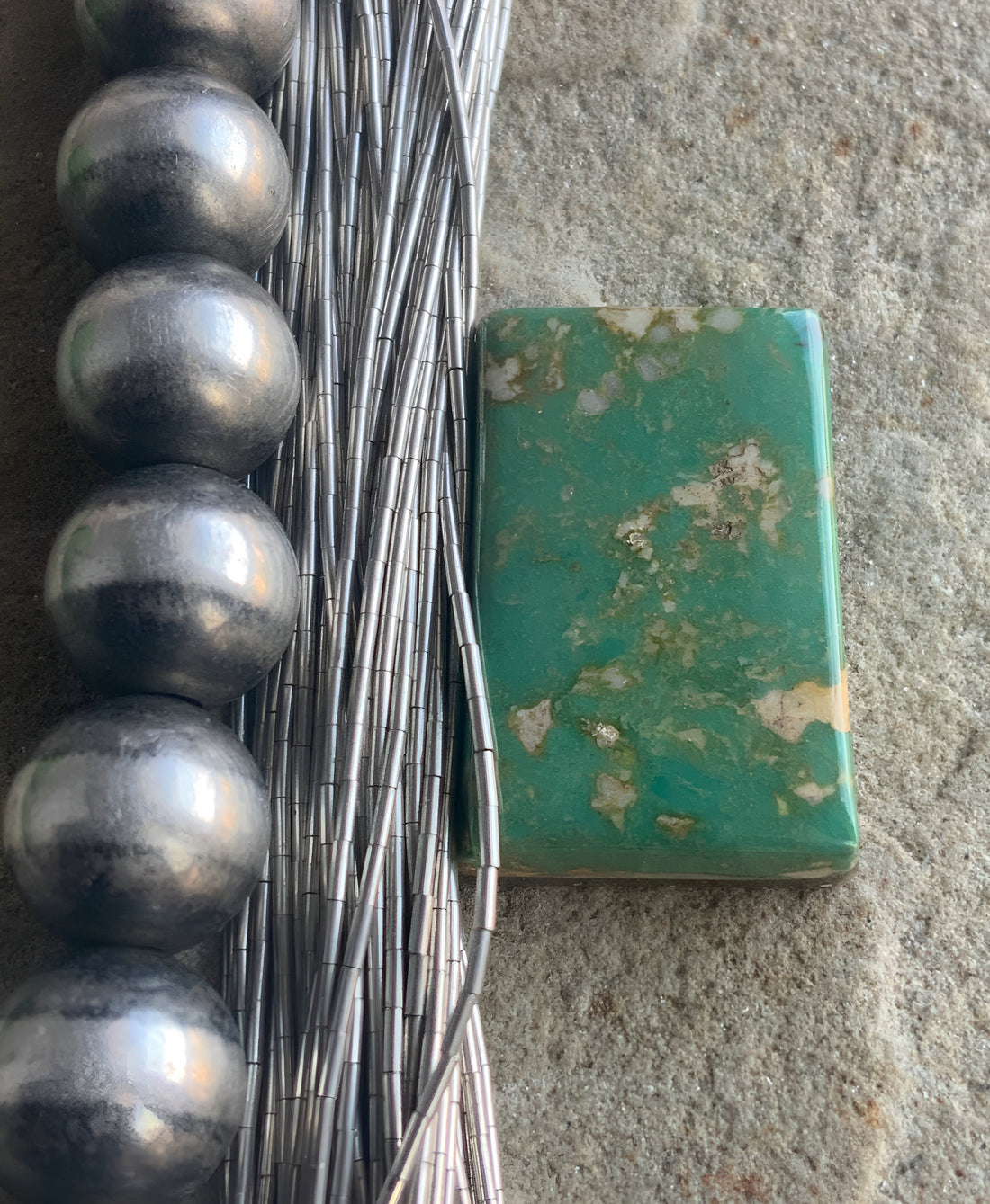 Turquoise Mountain Turquoise Green Rectangular Cabochon-Arizona Gemstone
