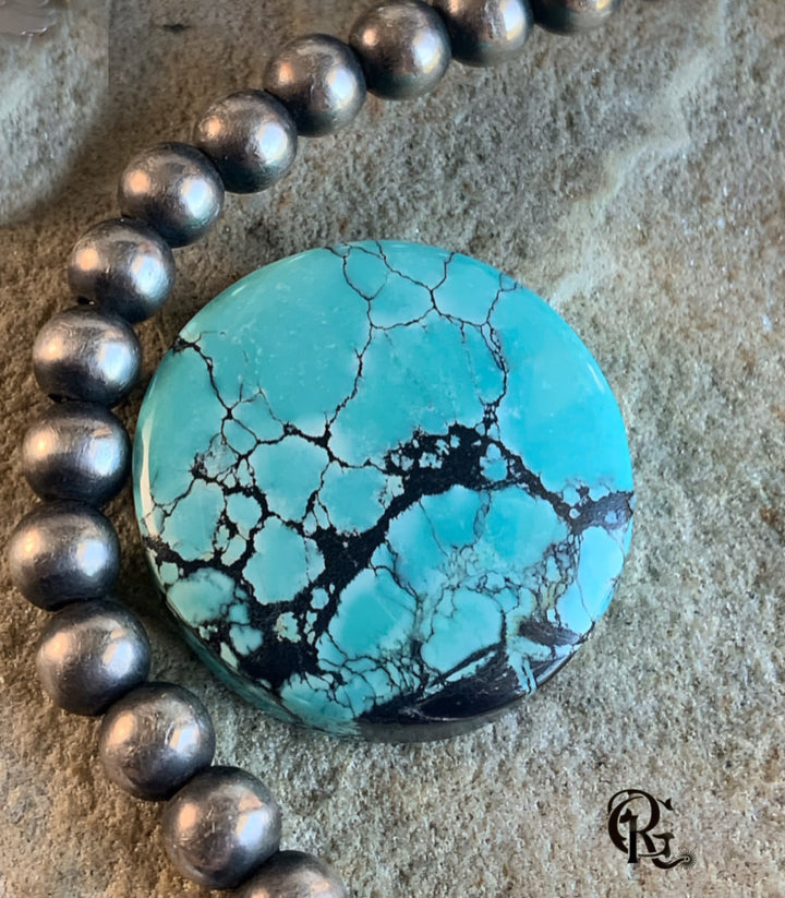 Bao Canyon Turquoise Round Cabochon-Hubei Province Gemstone