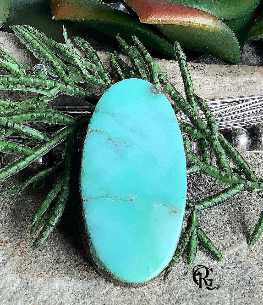 Number Eight Turquoise Oval Cabochon-Nevada Mined  Gemstone