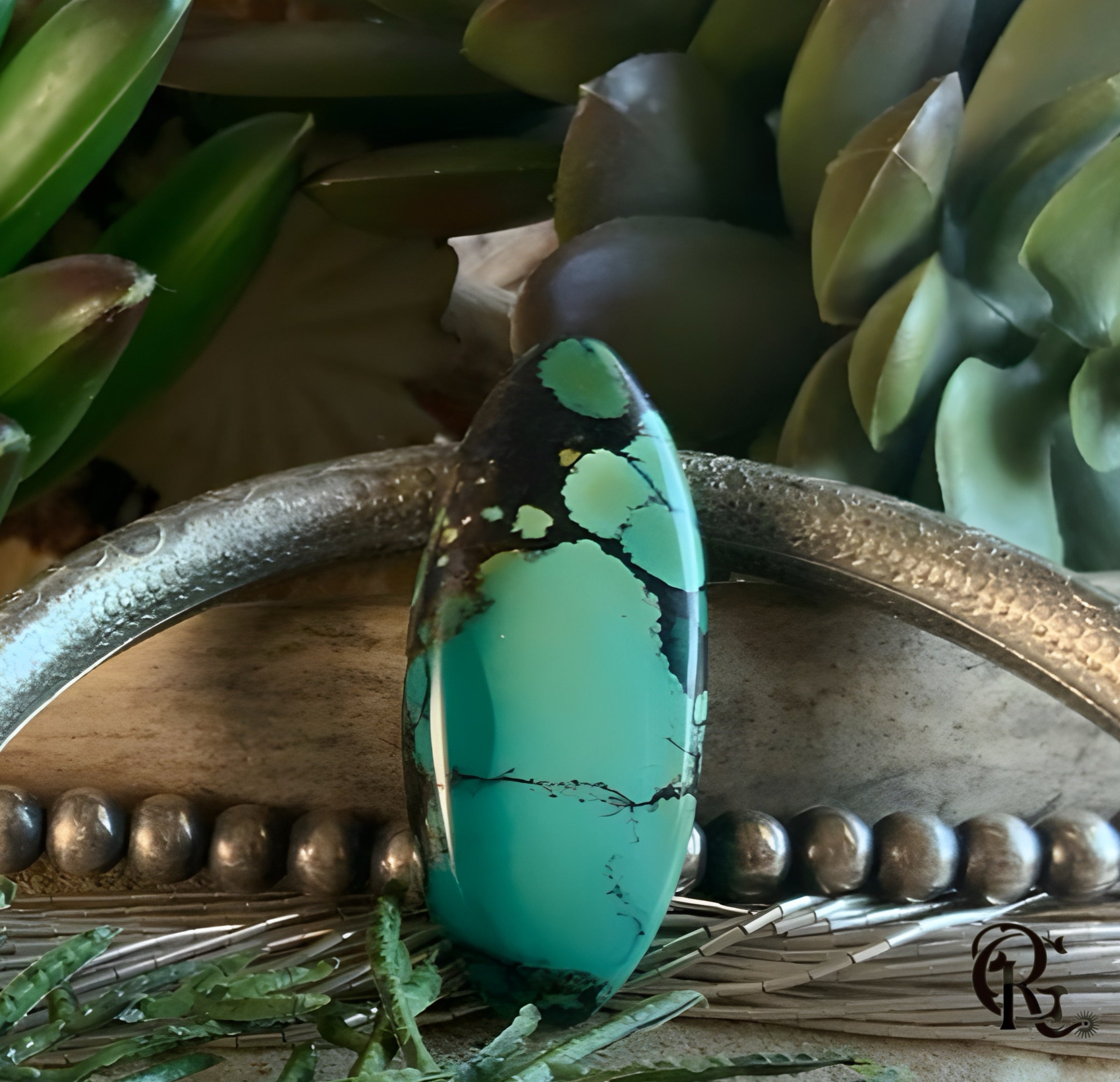 Bao Canyon Turquoise Oval Cabochon-Hubei Province Gemstone