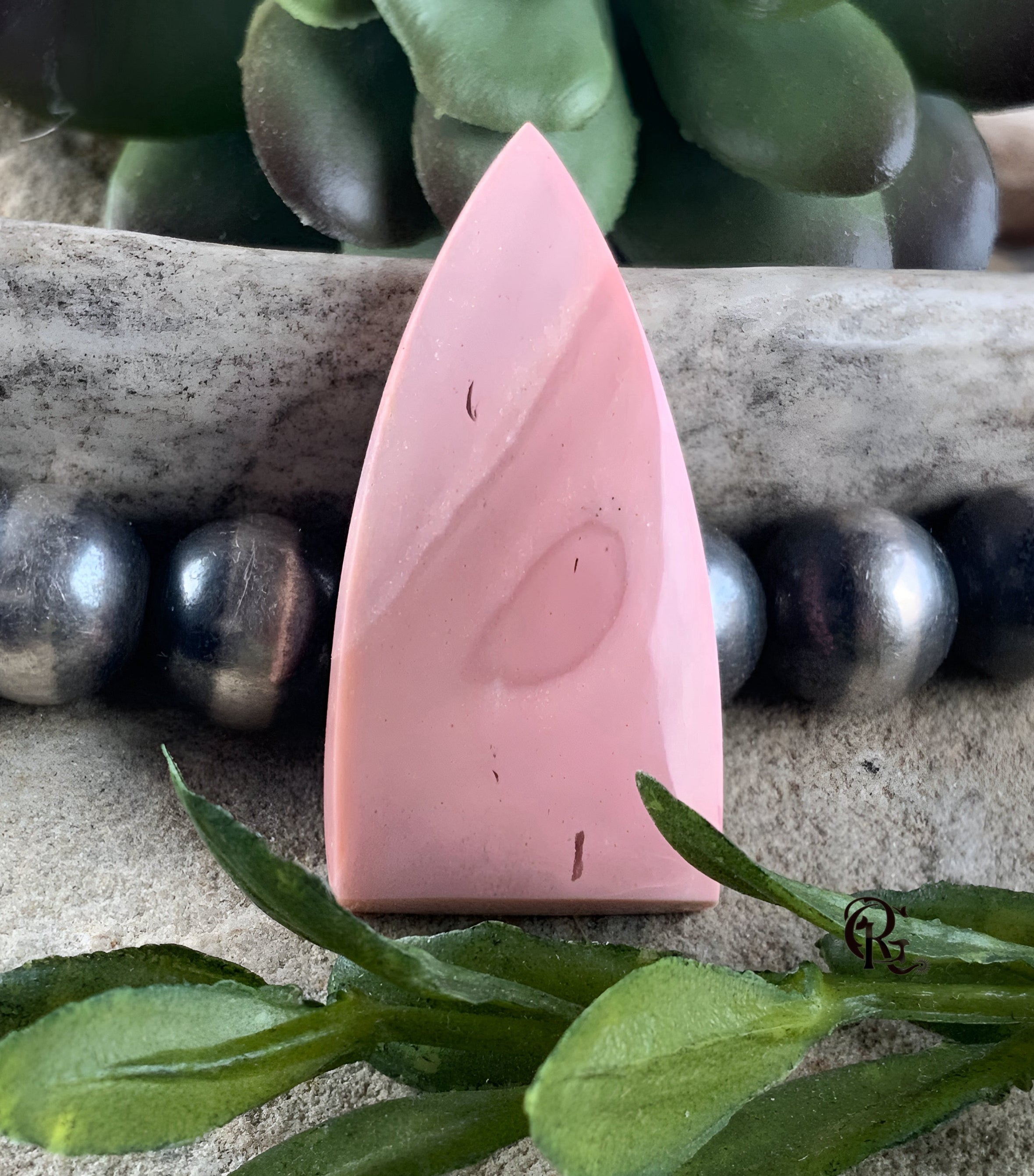 Pink Peruvian Opal Cabochon