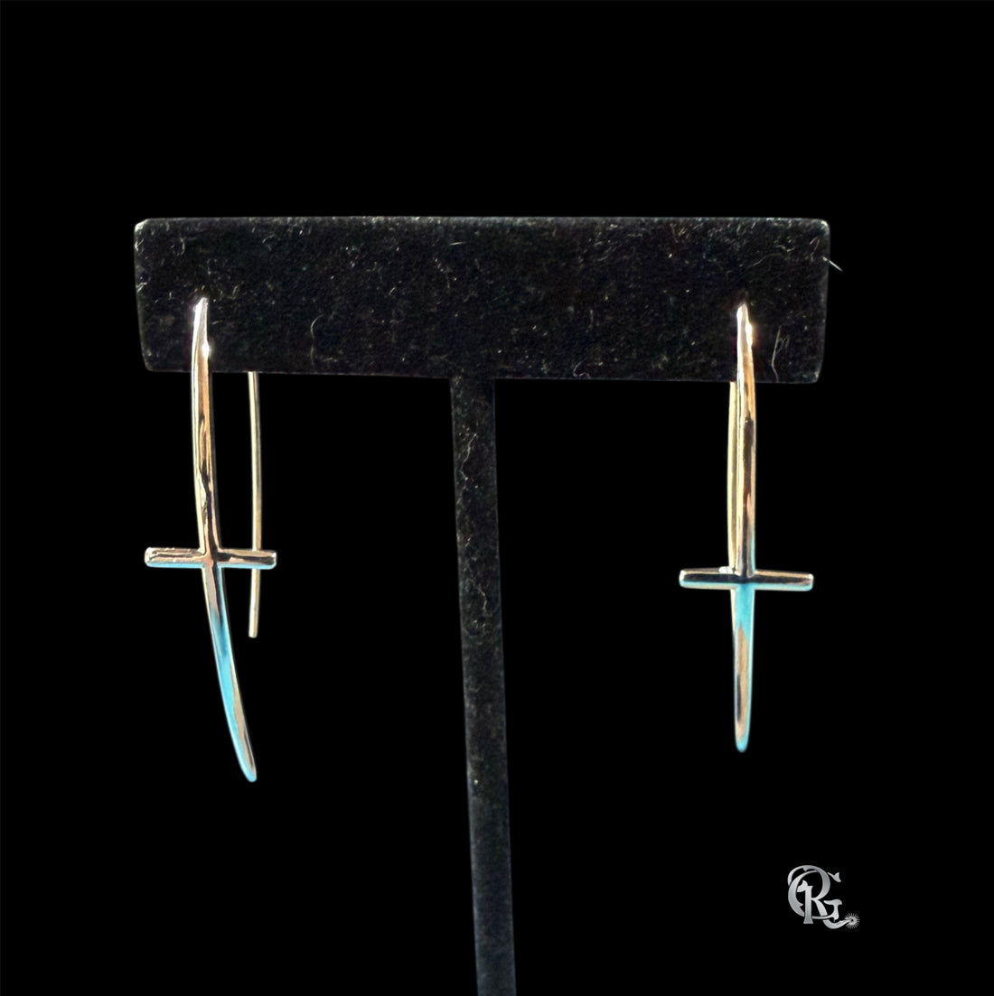Solid Sterling Silver Cross Earwires