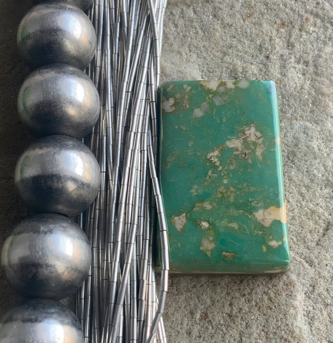 Turquoise Mountain Turquoise Green Rectangular Cabochon-Arizona Gemstone