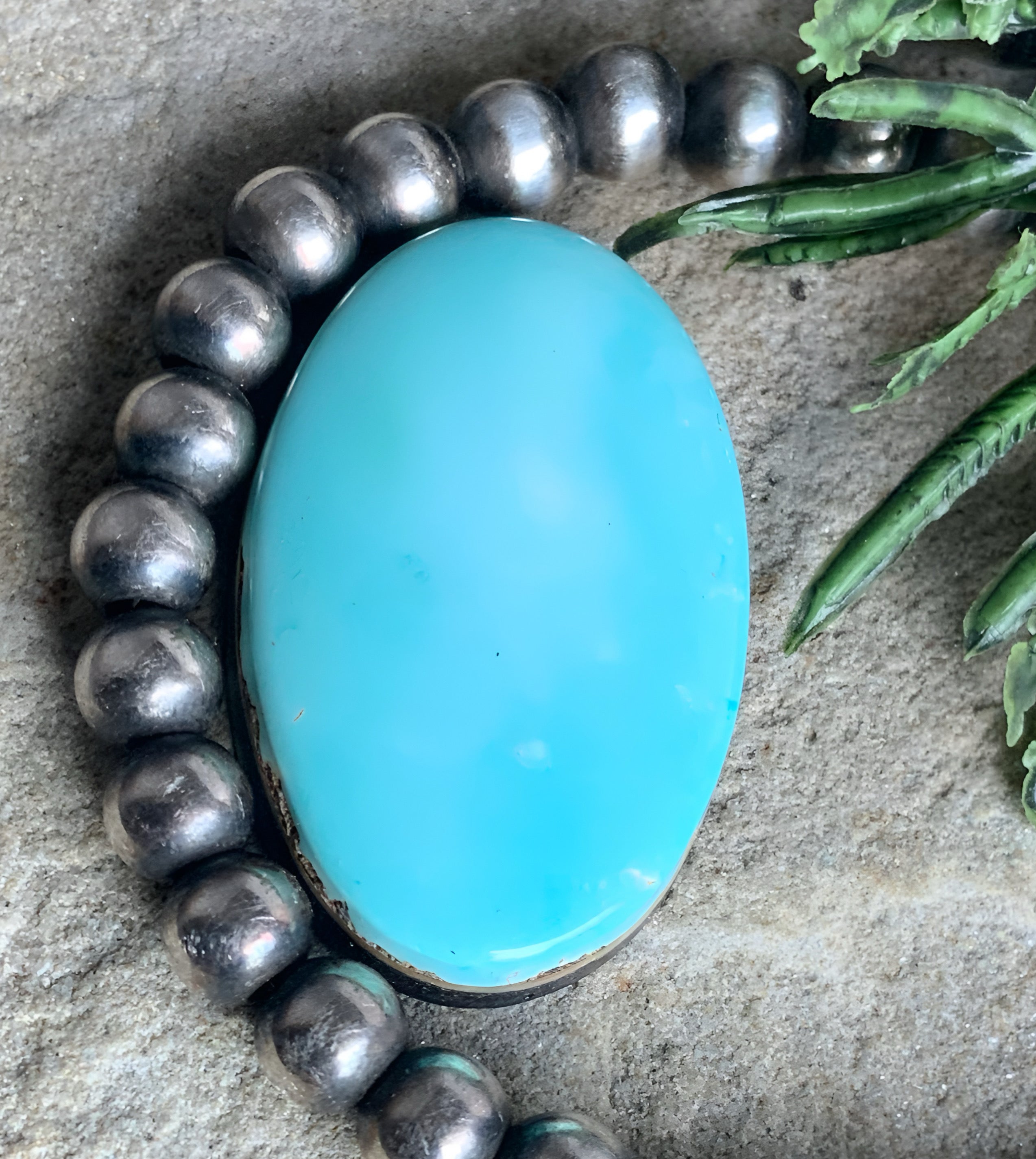 Blue Gem Turquoise Oval Cabochon