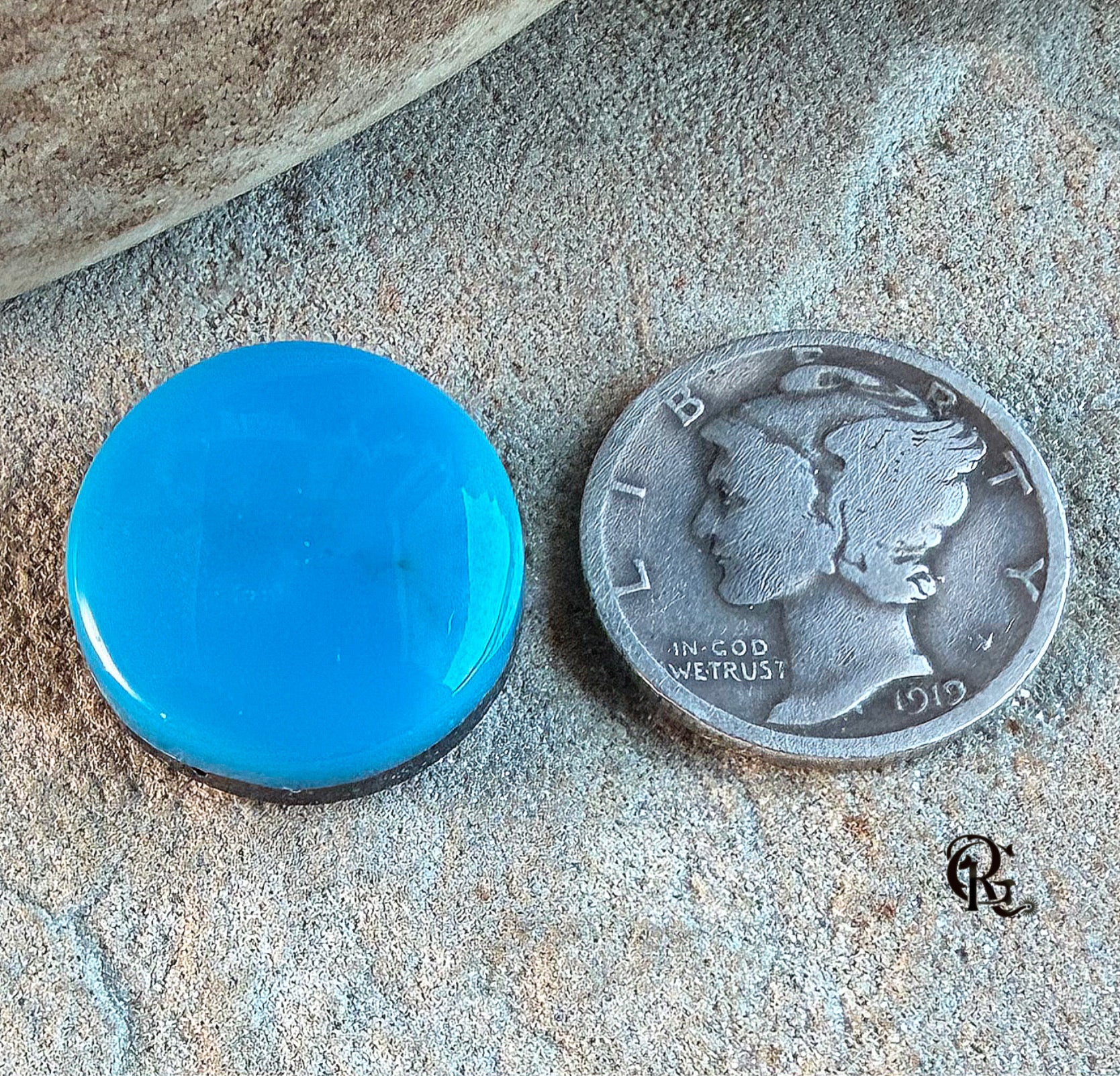 Sleeping Beauty Blue Round Cabochon-Arizona Gemstone