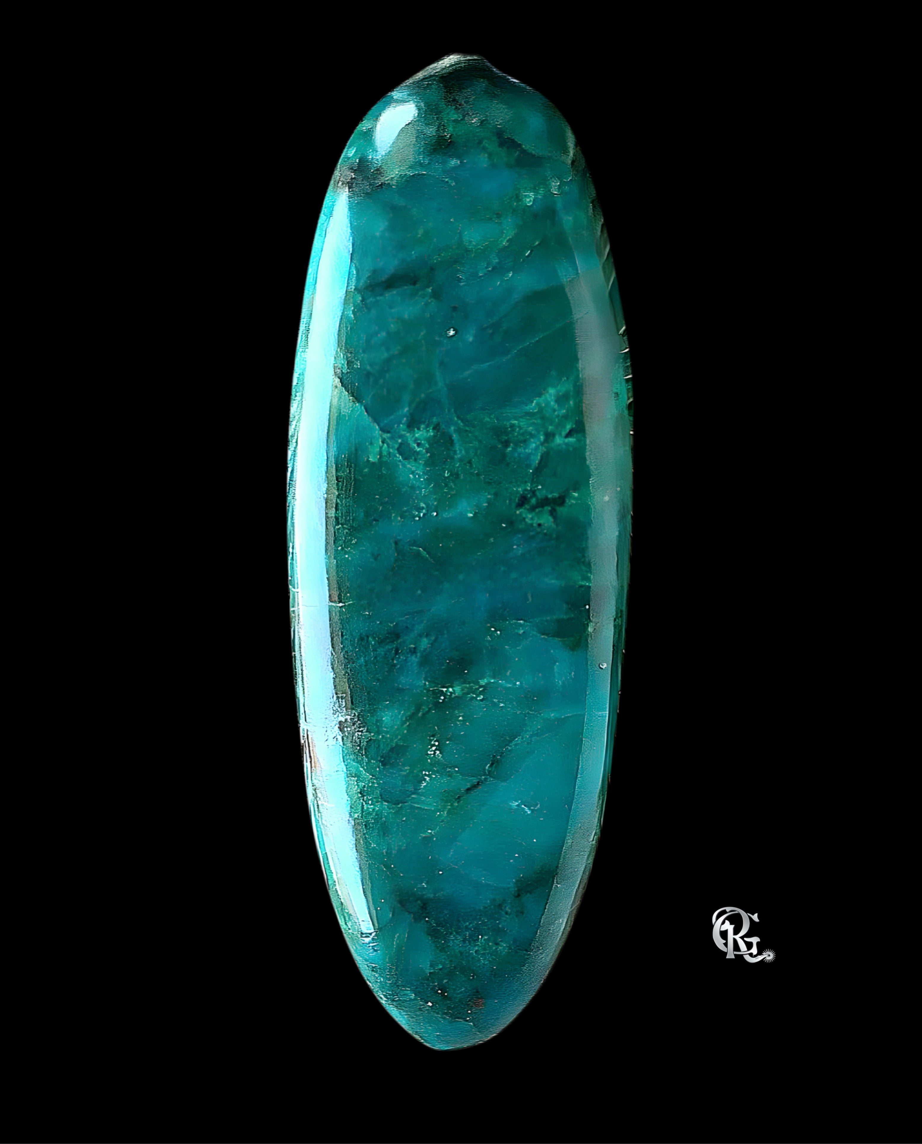 Chrysocolla Malachite Long Oval Cabochon #11
