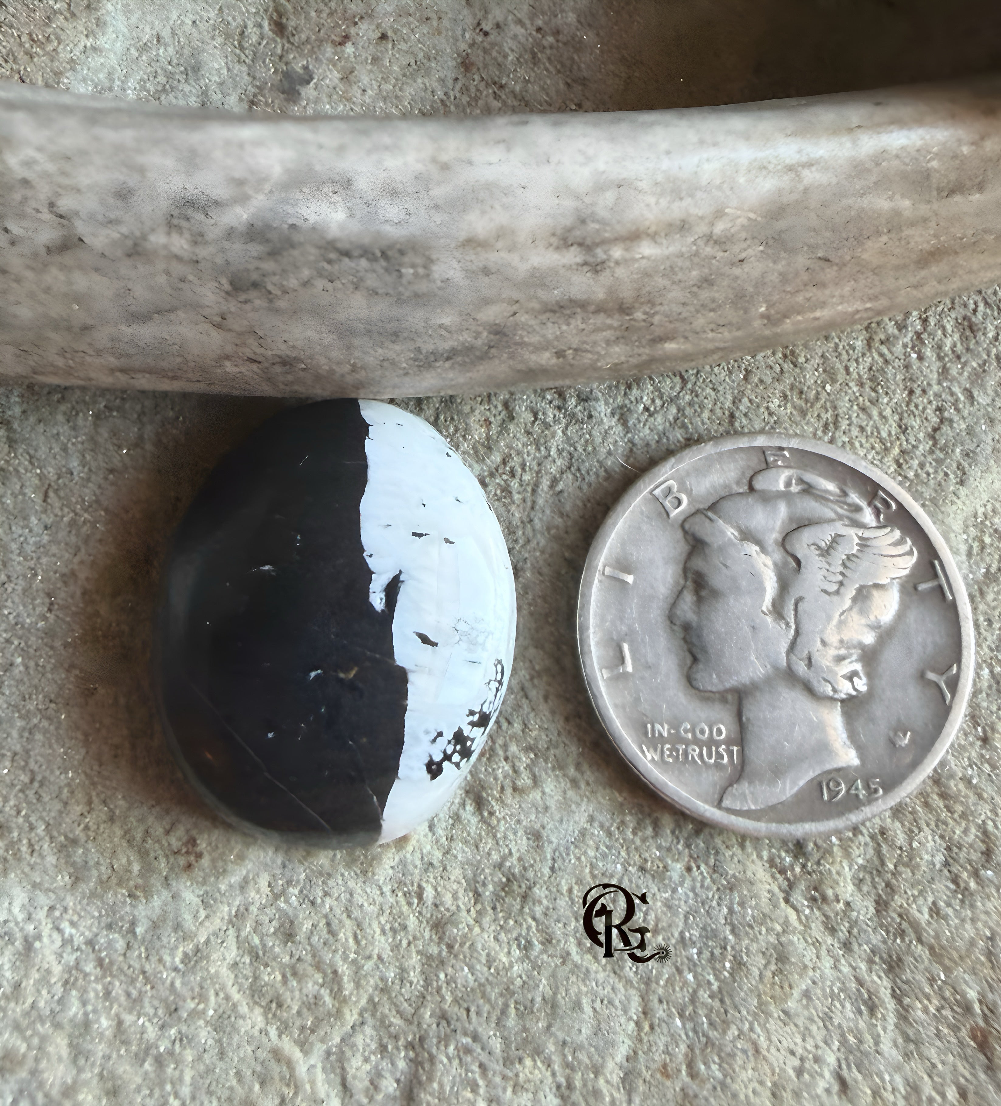 Natural White Buffalo Oval Cabochon