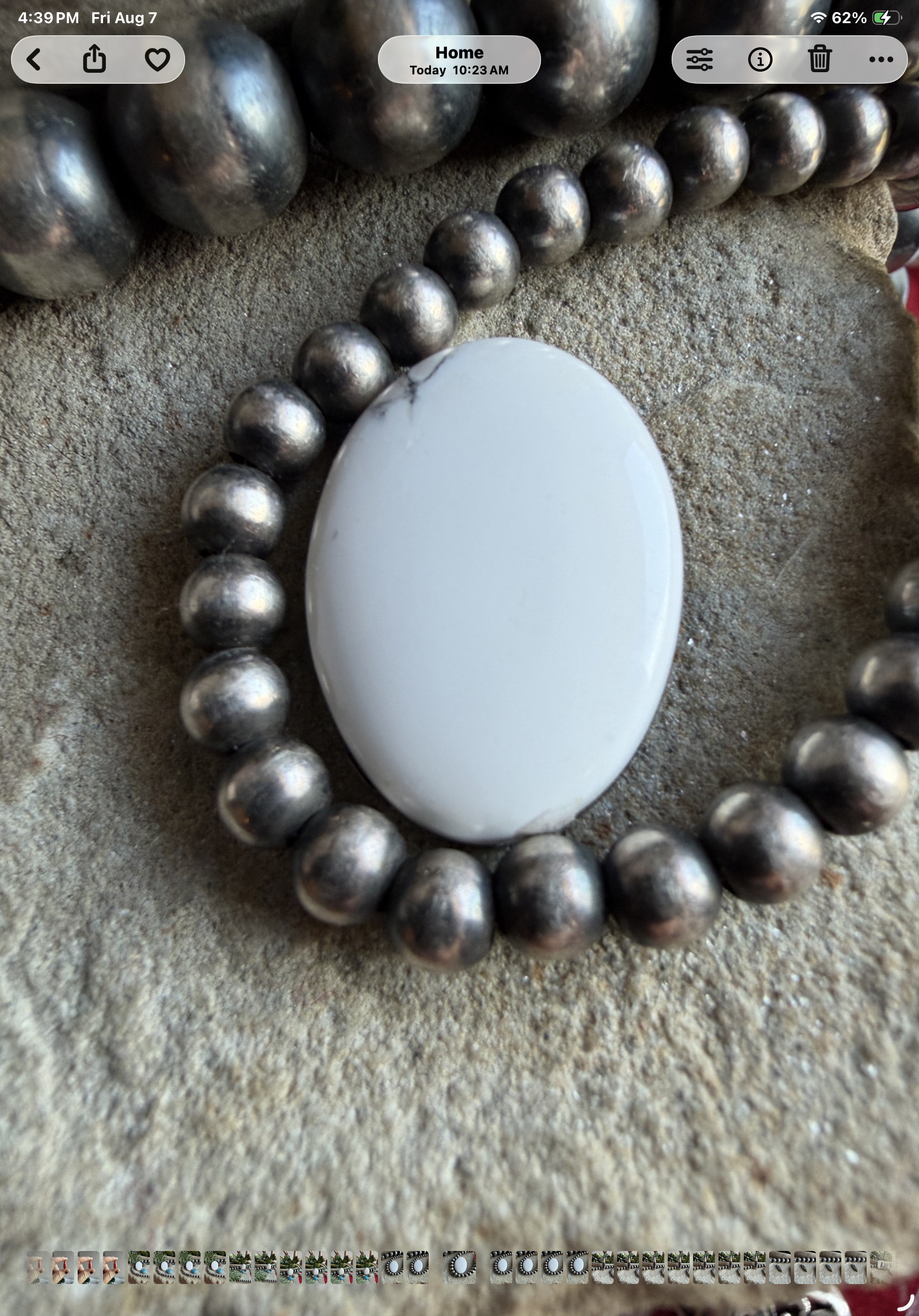 Natural White Buffalo Oval Cabochon #WB38 -Nevada Mined