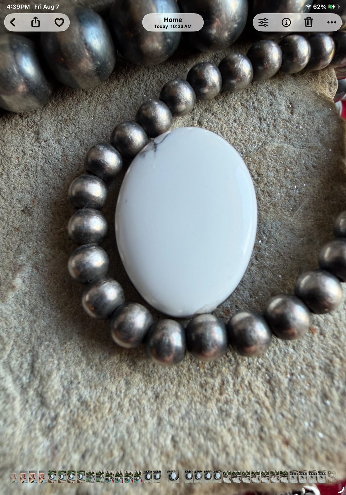 Natural White Buffalo Oval Cabochon #WB38 -Nevada Mined