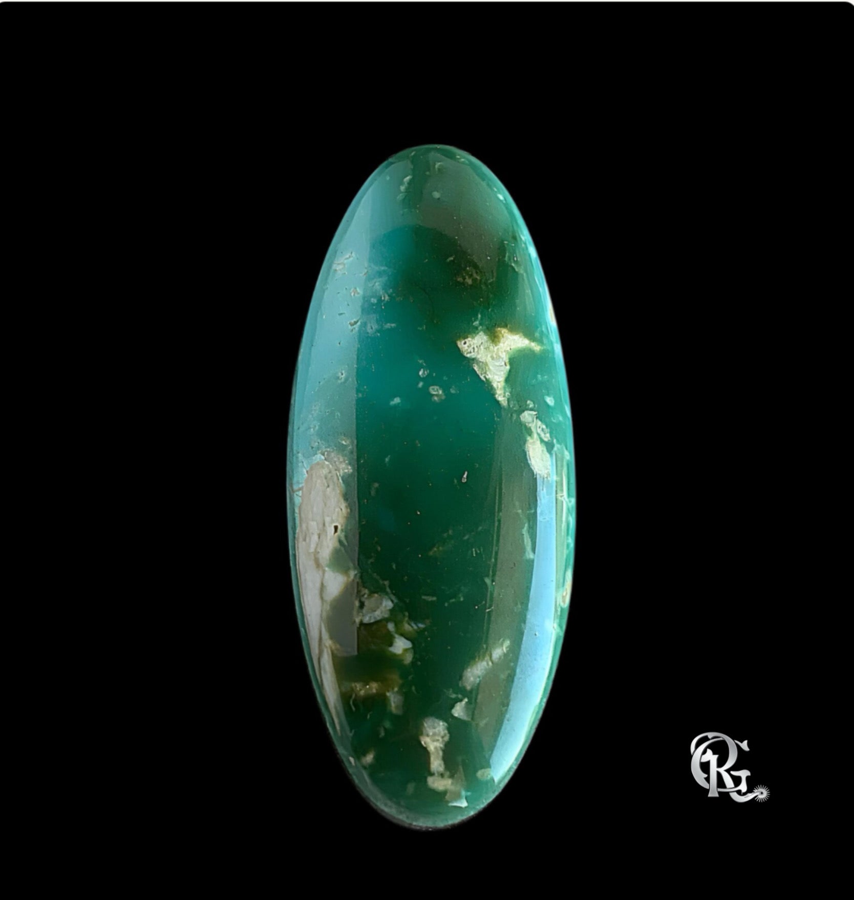 Natural Royston Turquoise Oval Green Cabochon