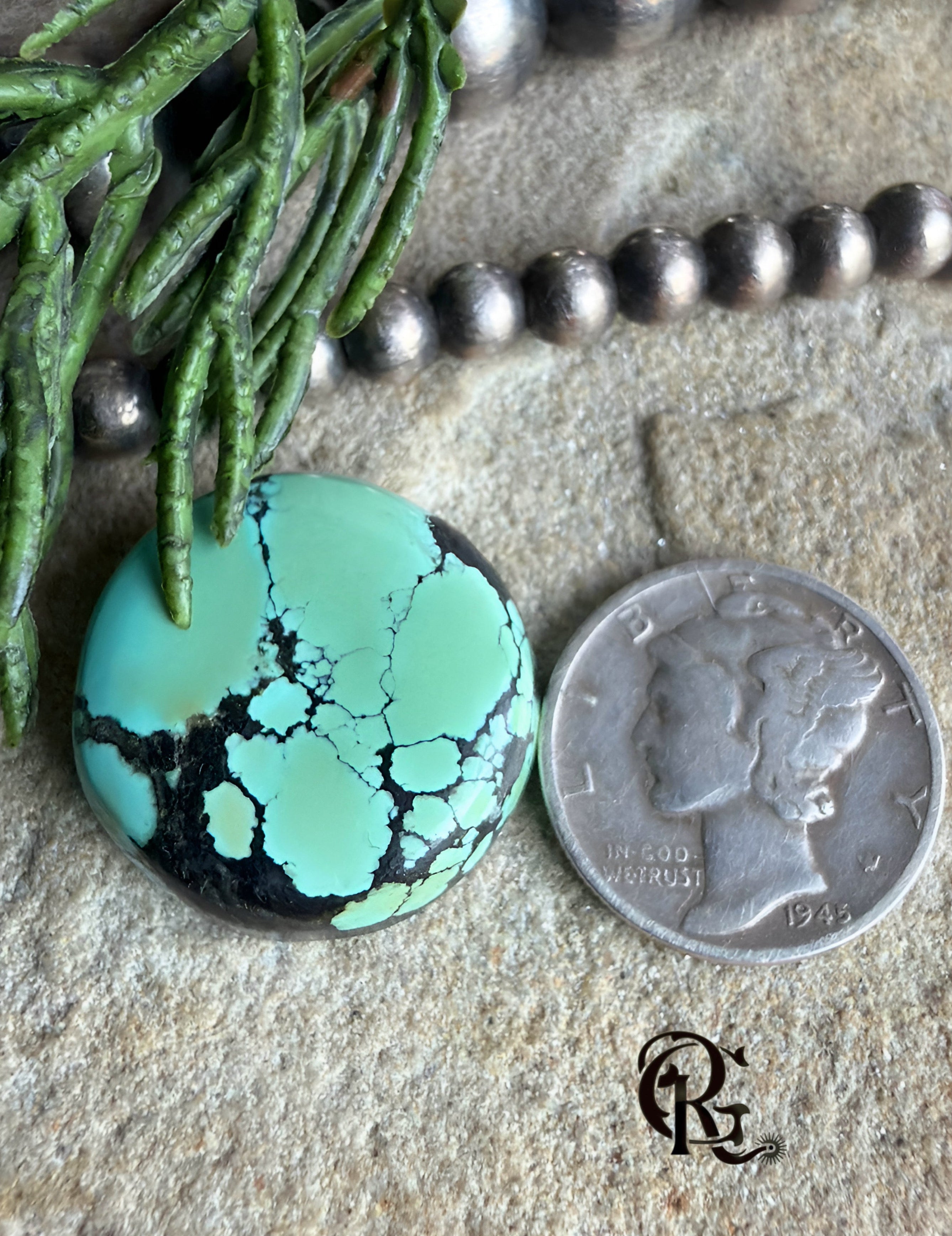 Bao Canyon Turquoise Round Cabochon -Hubei Province Gemstone