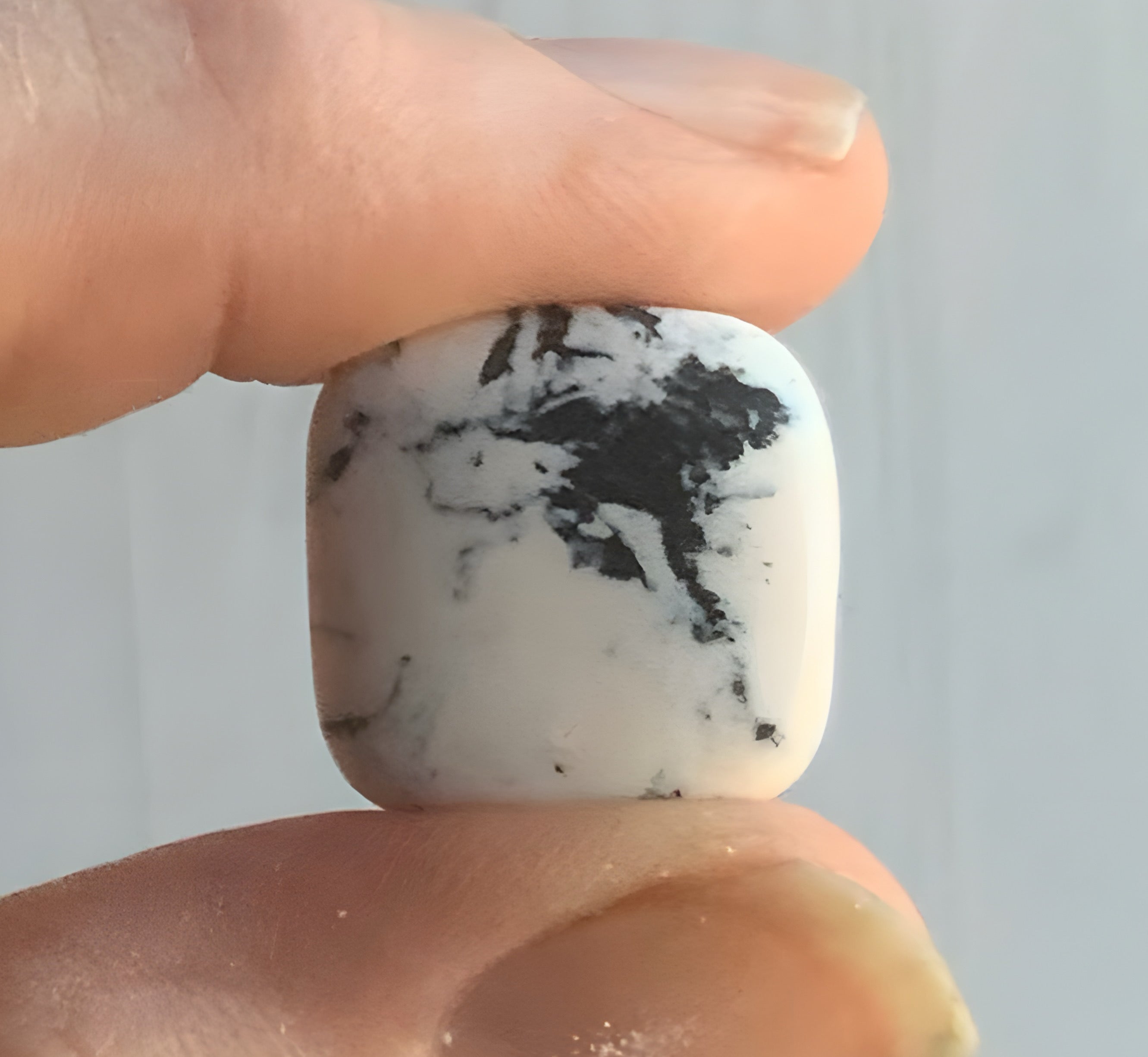 Natural White Buffalo Square Cabochon — Ranch Gypsy