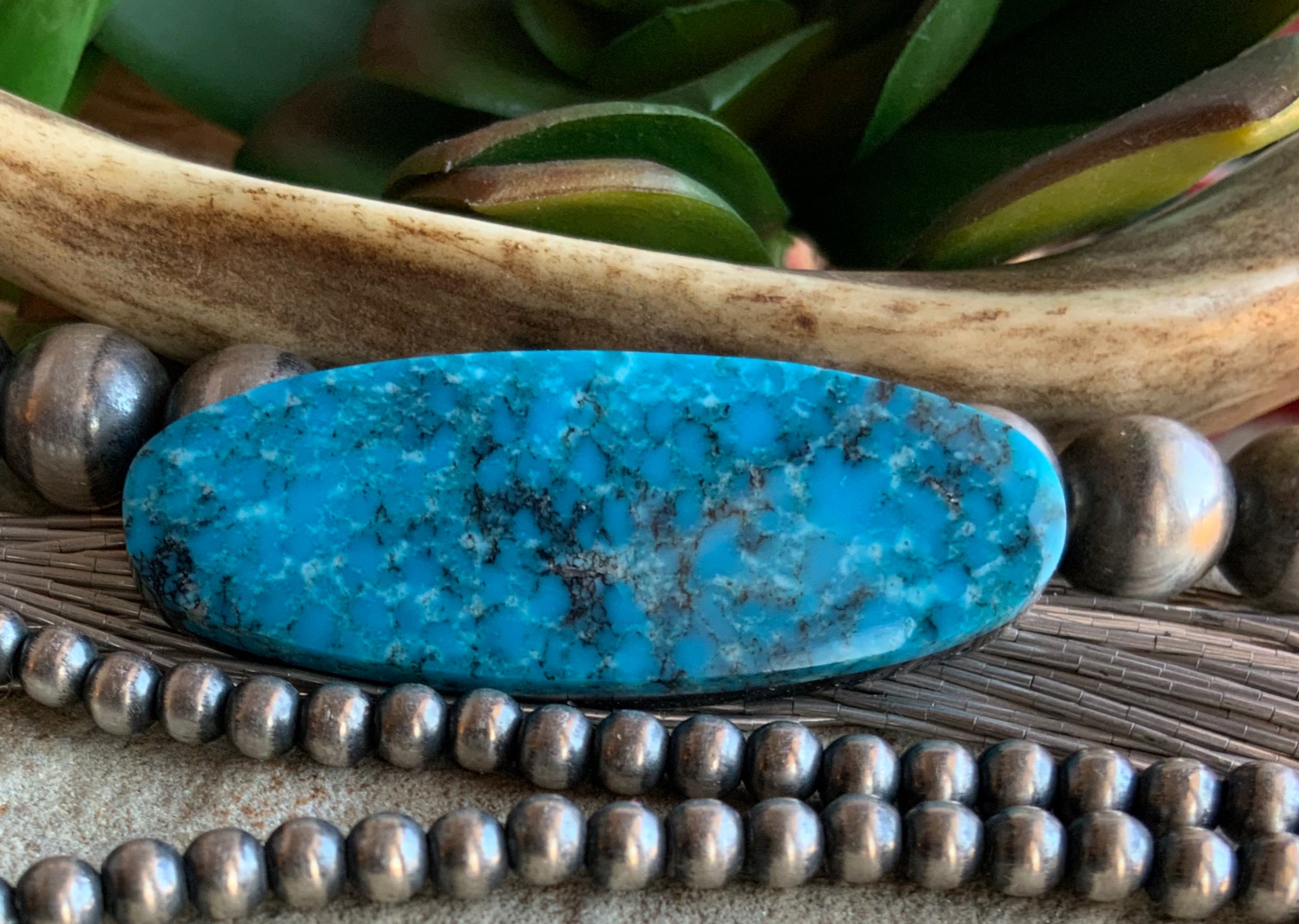 Kingman Turquoise Long Oval Cabochon