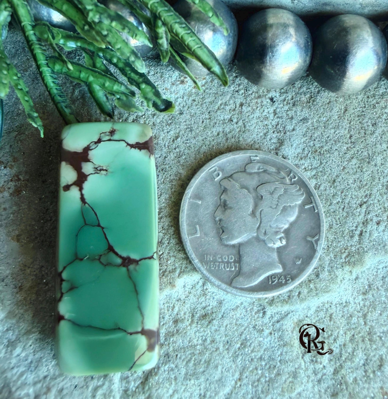 Treasure Mountain Turquoise Rectangle Cabochon-Hubei Province Gemstone