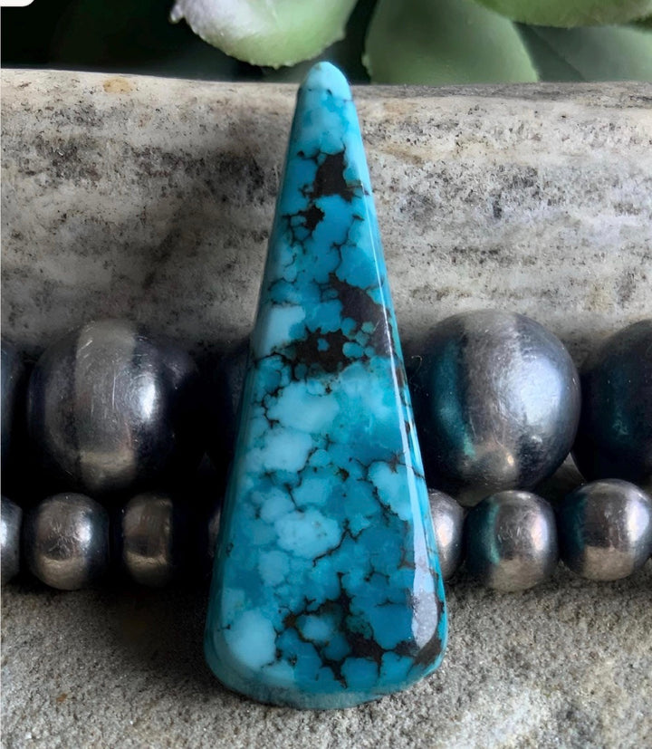 Bao Canyon Turquoise Blue Triangular Cabochon
