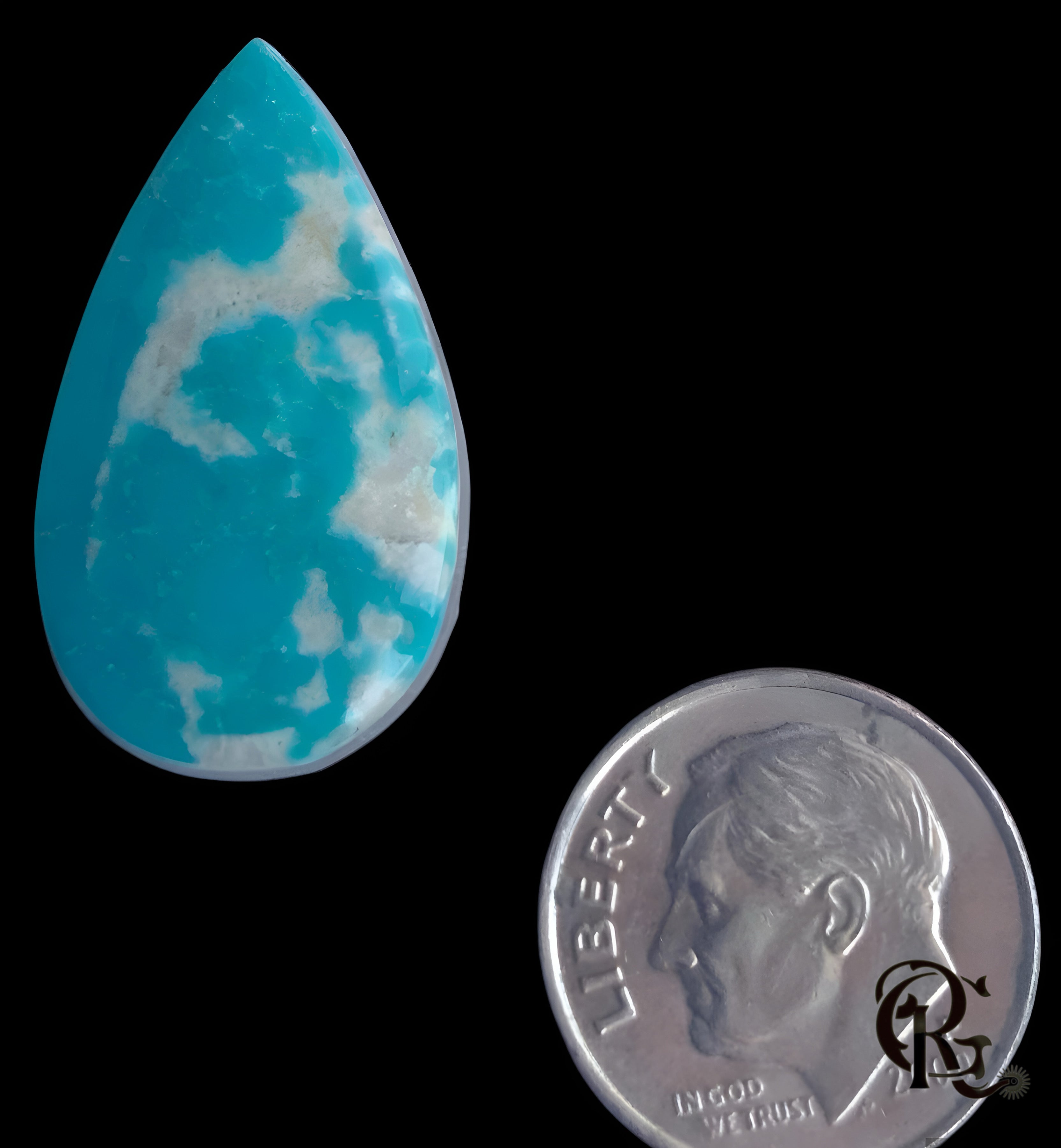 Fox Turquoise Teardrop Cabochon   #F222