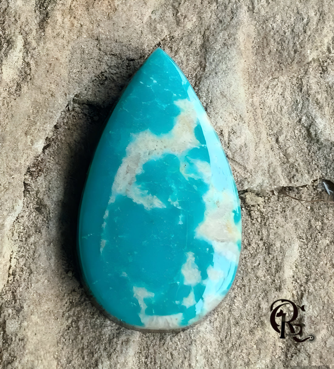 Fox Turquoise Teardrop Cabochon   #F222