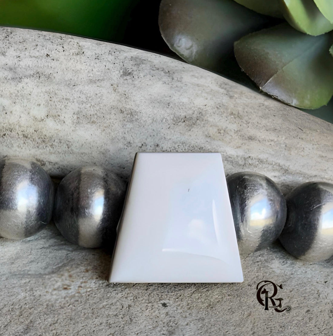 Natural White Buffalo Cabochon