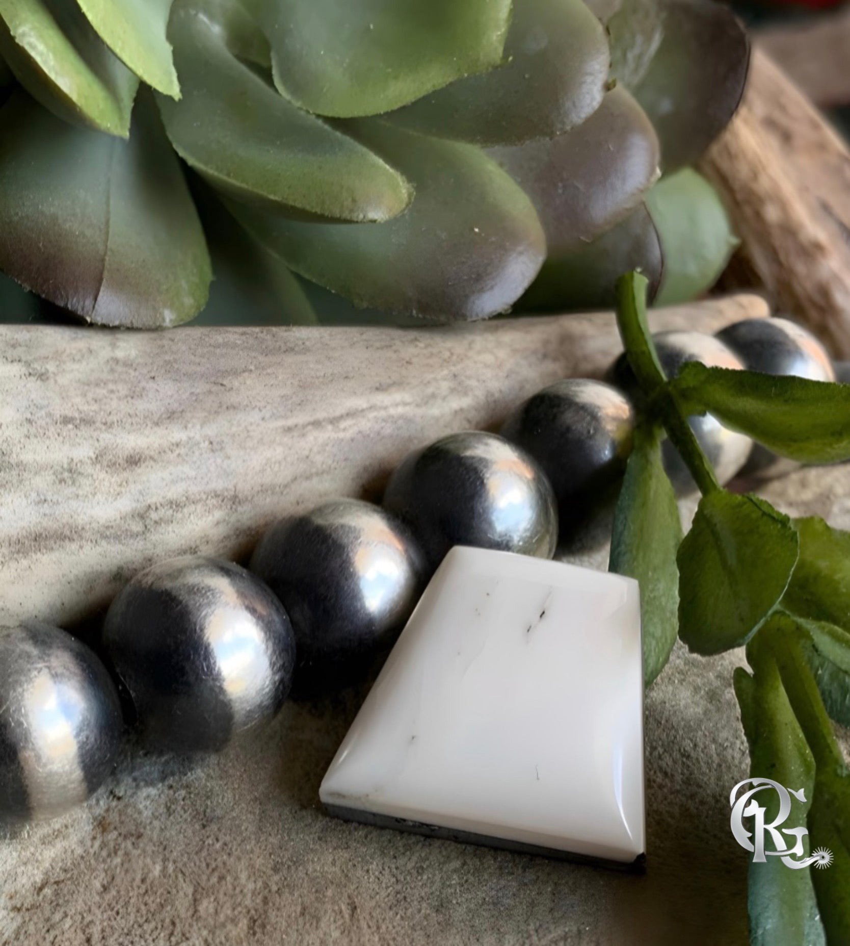 Natural White Buffalo Cabochon