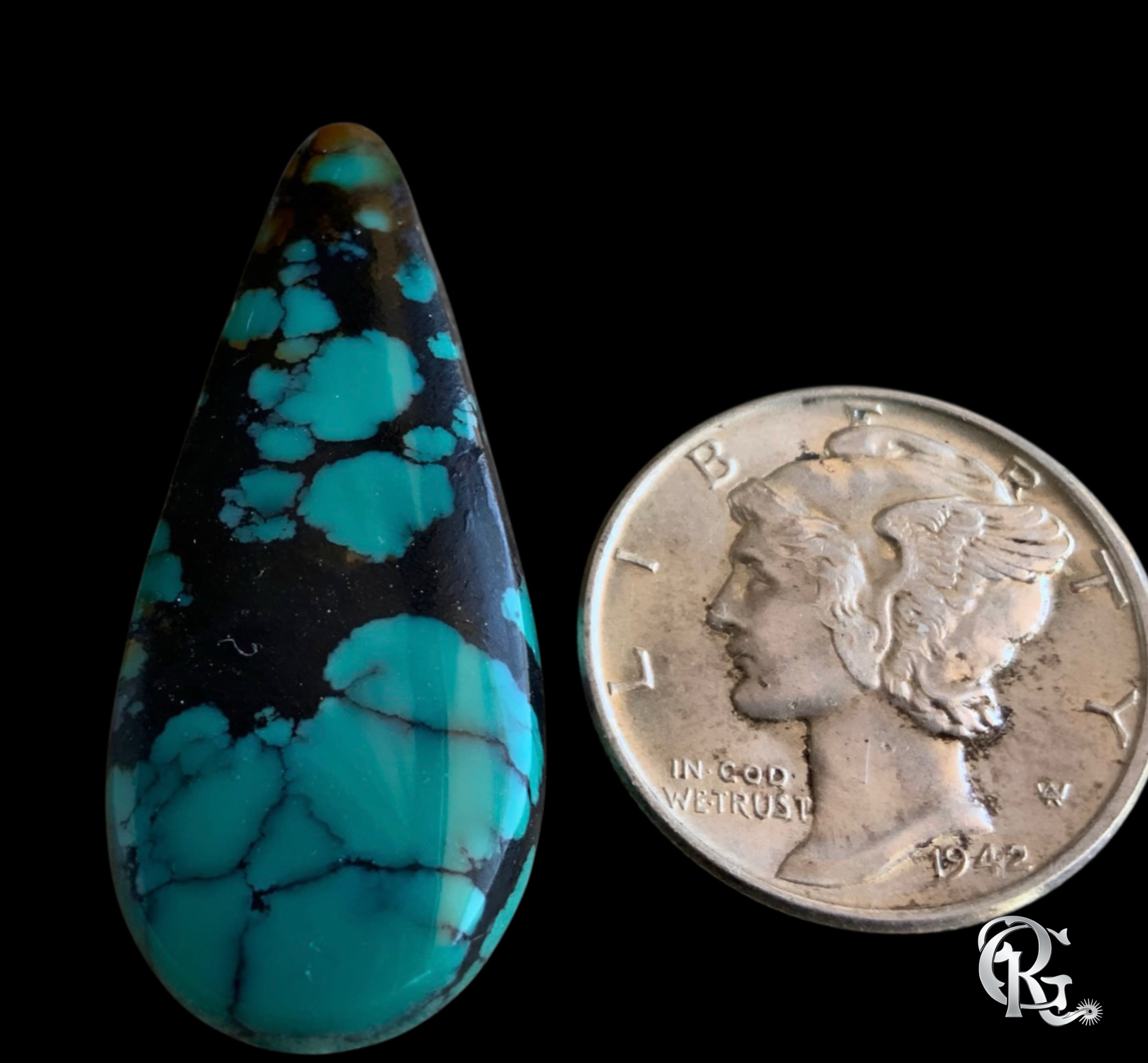 Bao Canyon Turquoise Cabochon-Hubei Province Gemstone #BC188