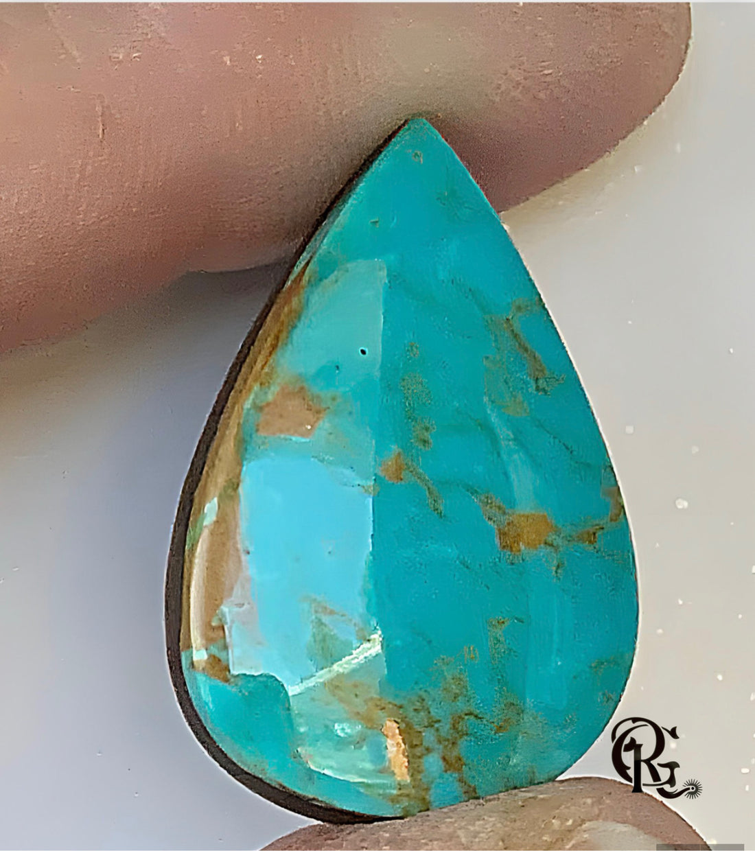 Royston Turquoise Blue Teardrop Cabochon-Nevada Gemstone