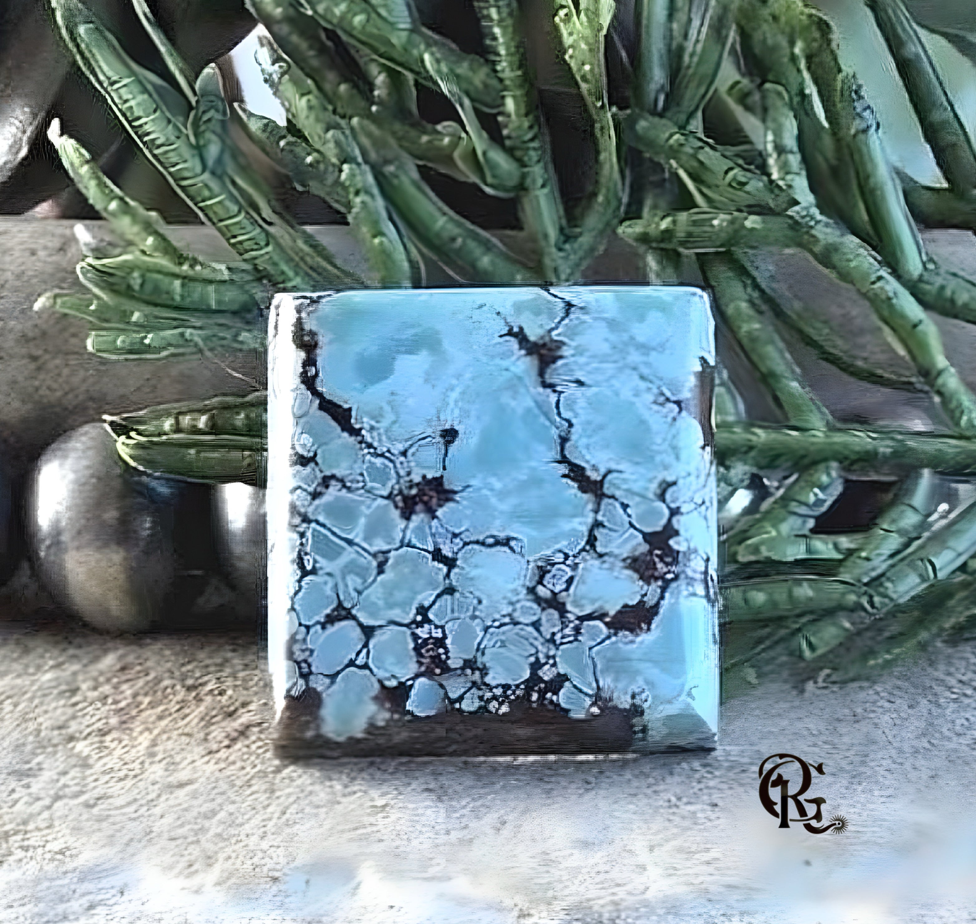 Gobi Turquoise Square Cabochon