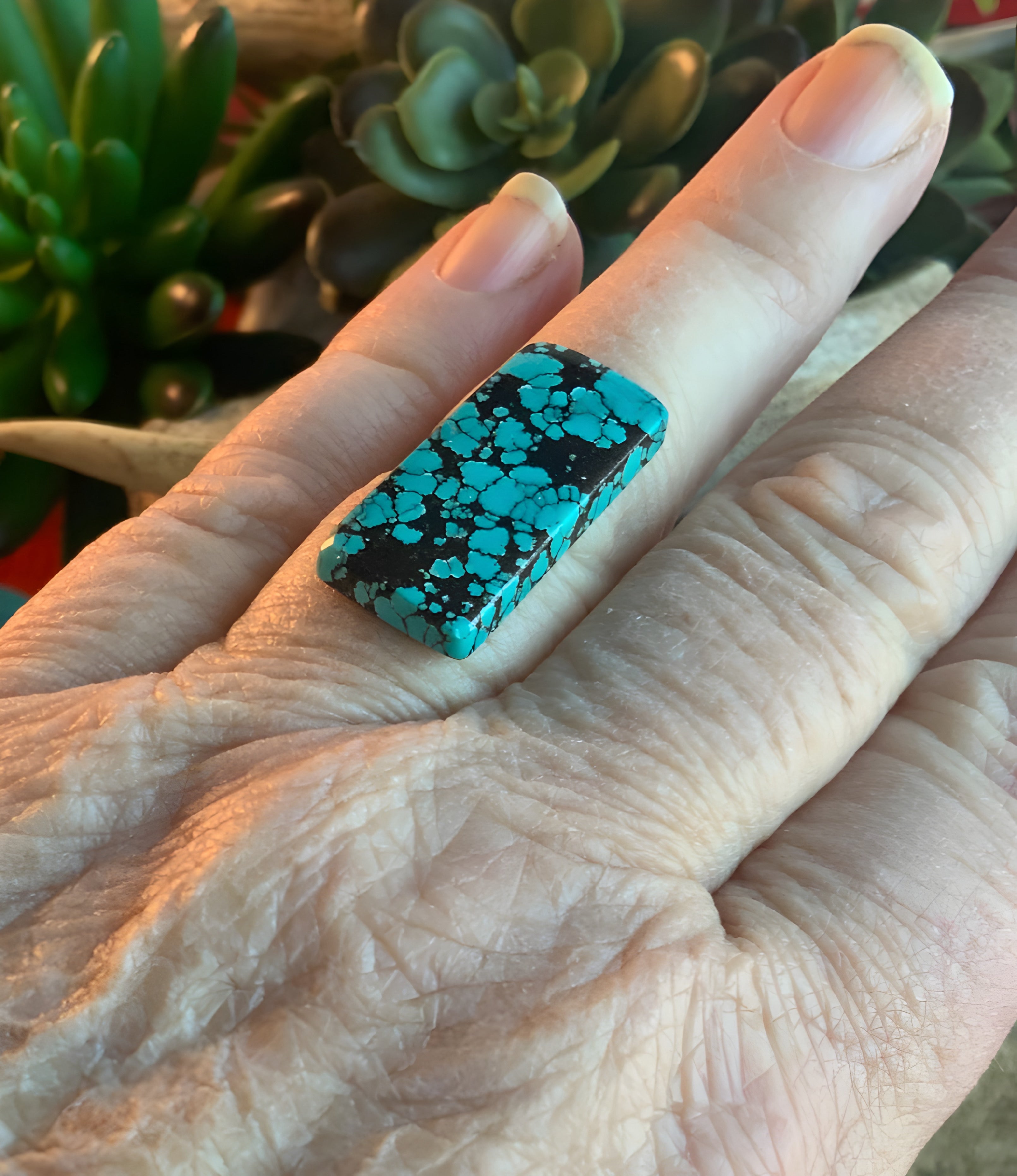 Bao Canyon Turquoise Rectangular Gemstone #BC132