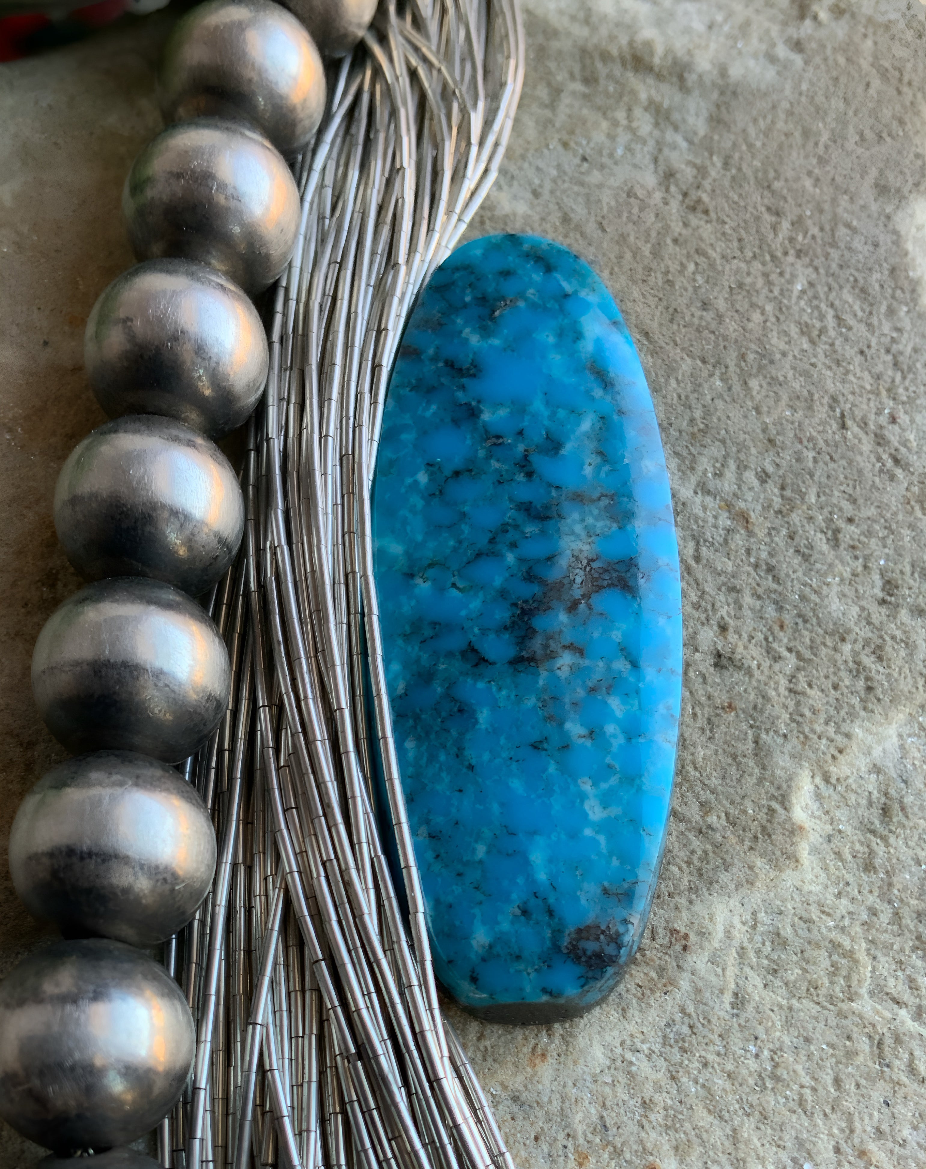 Kingman Turquoise Long Oval Cabochon