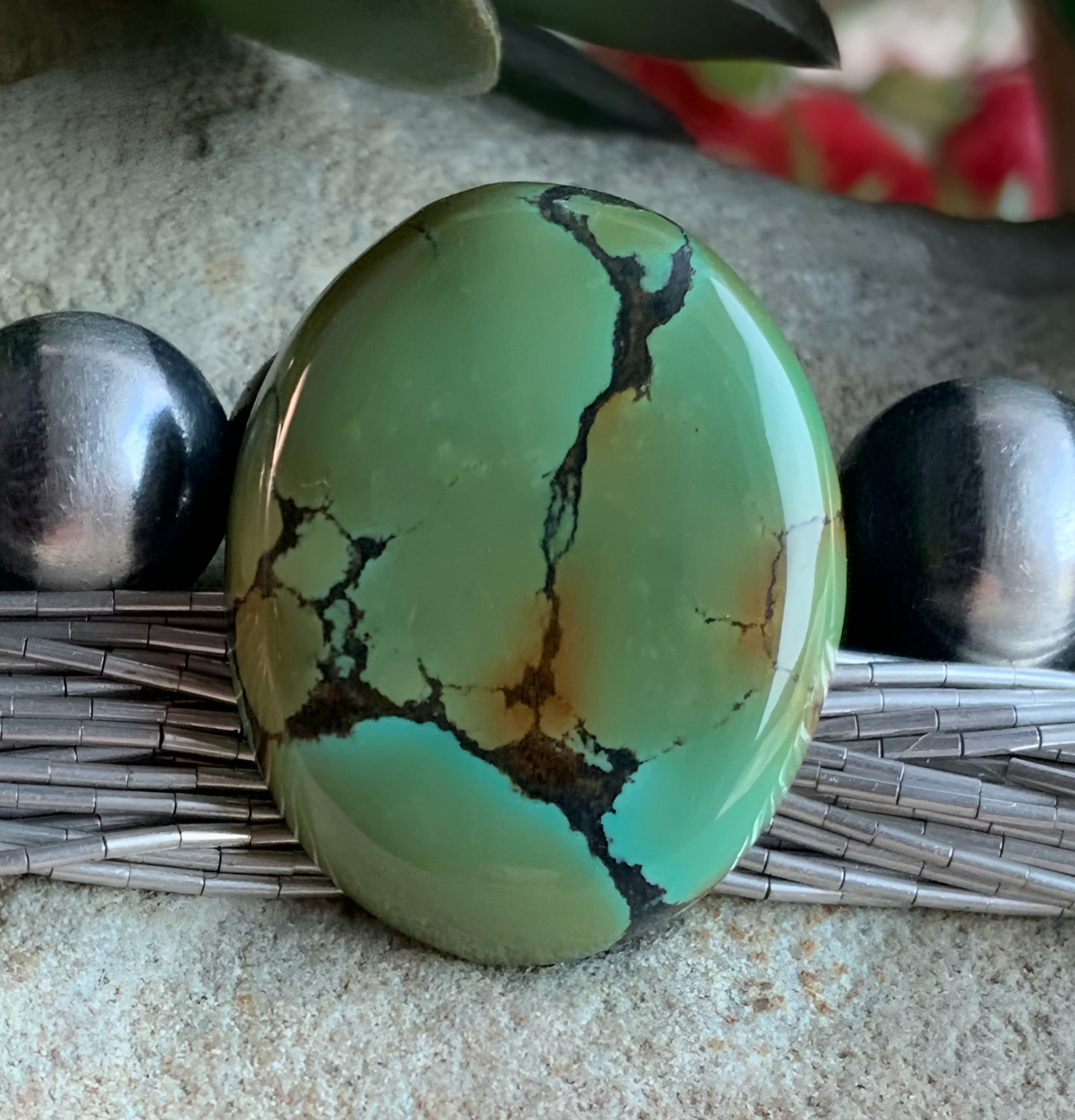 Bao Canyon Green Oval Gemstone